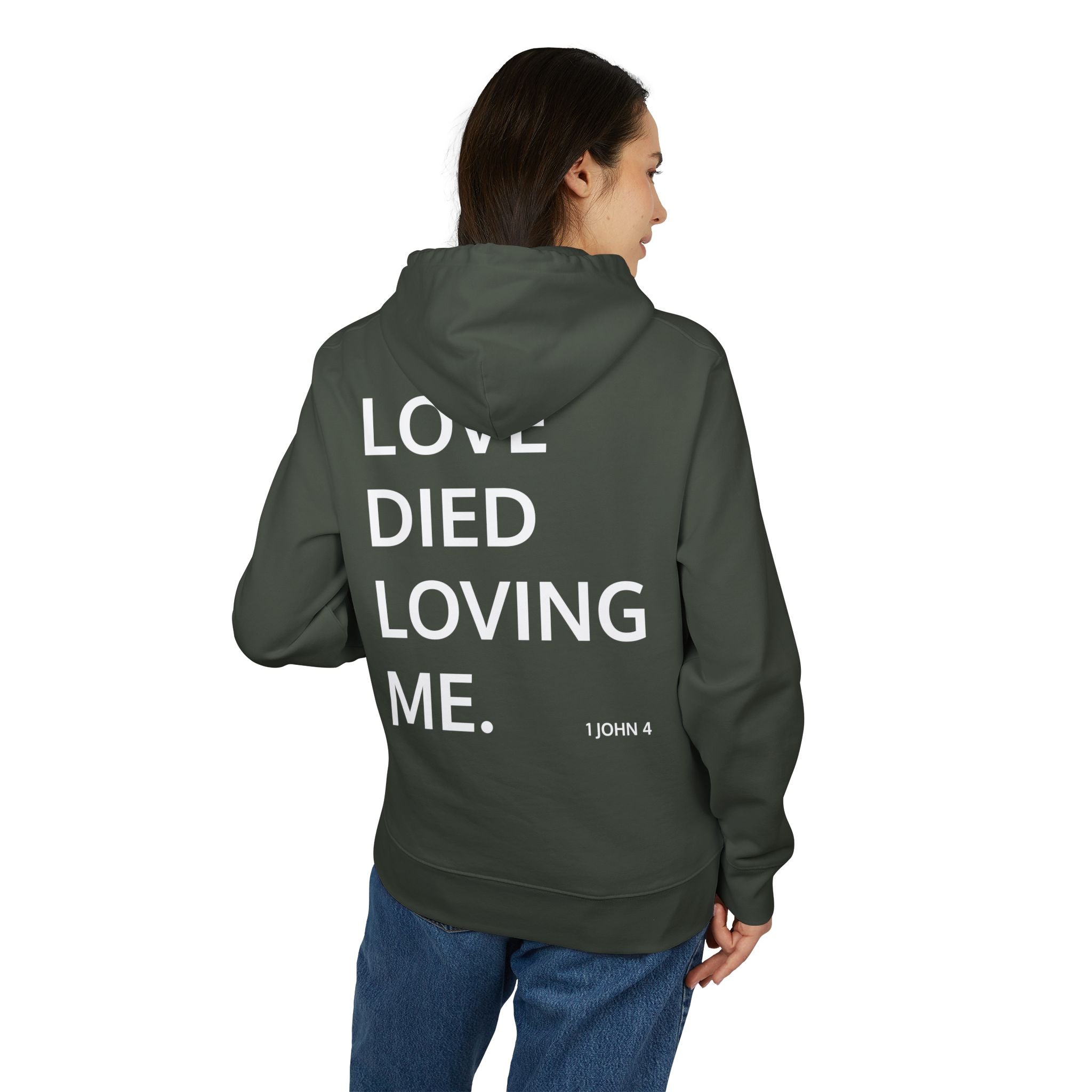 Love Died Loving Me - Unisex Hoodie (White Horiz Logo)