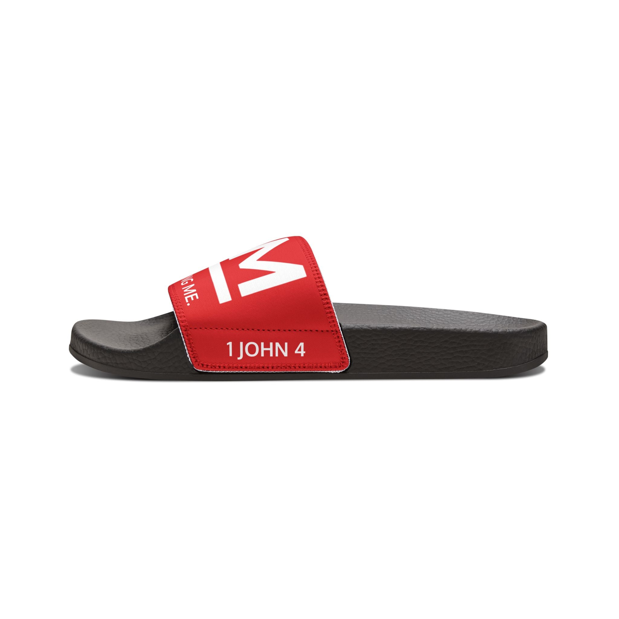 Love Died Loving Me - Men's Removable-Strap Slides (Red)