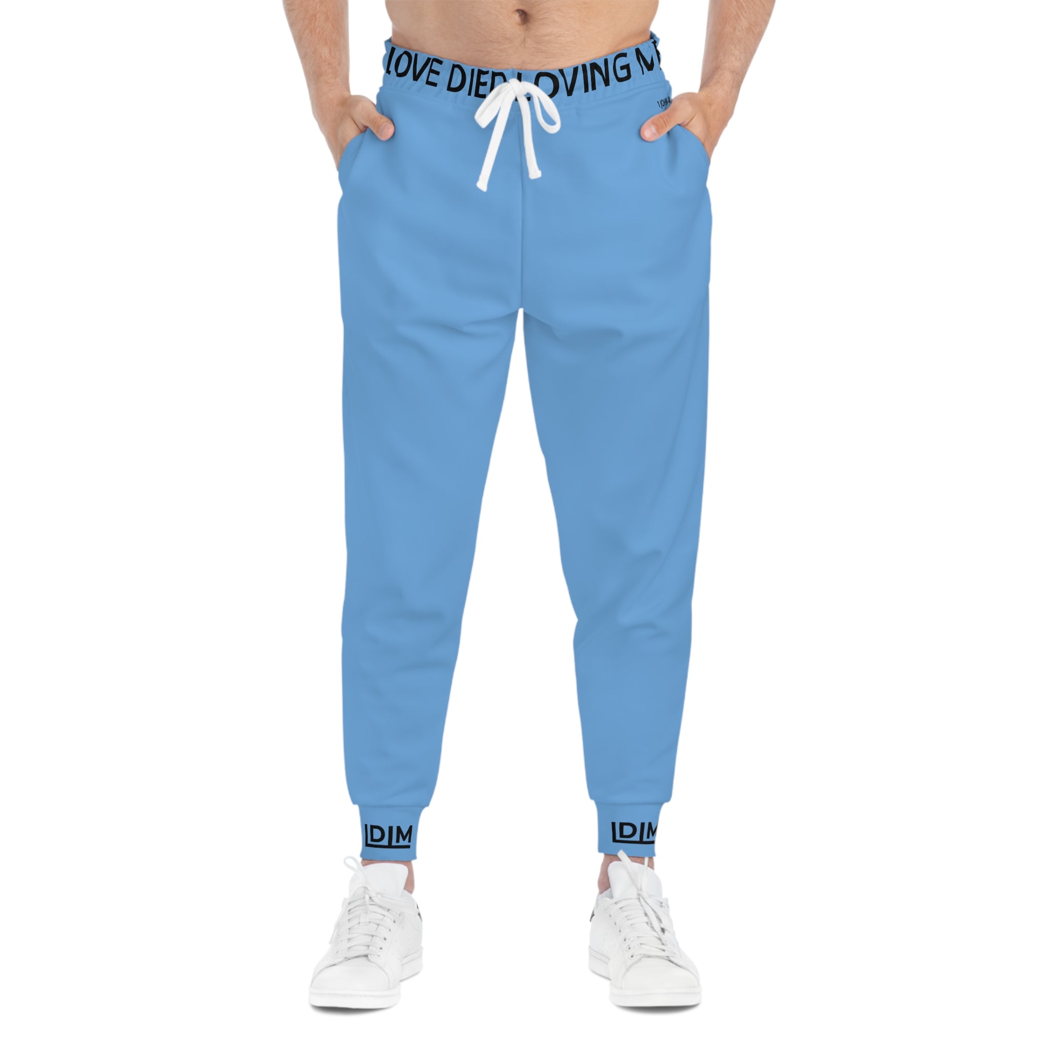 Love Died Loving Me - Unisex Joggers (Baby Blue/Black)