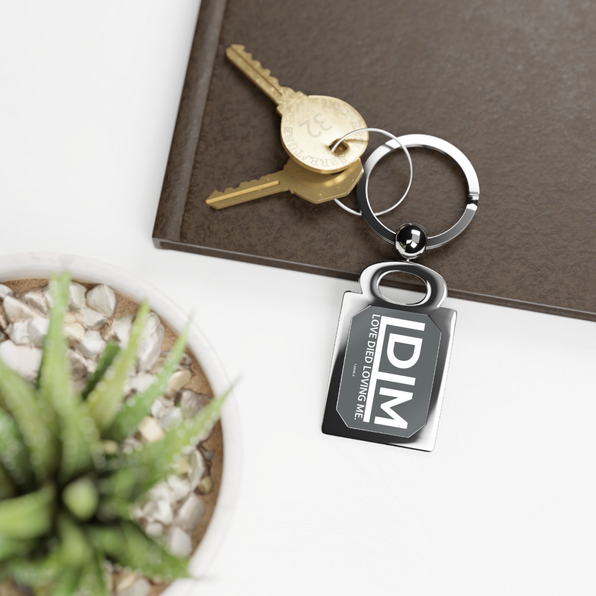 Love Died Loving Me - Keychain (Grey/White)