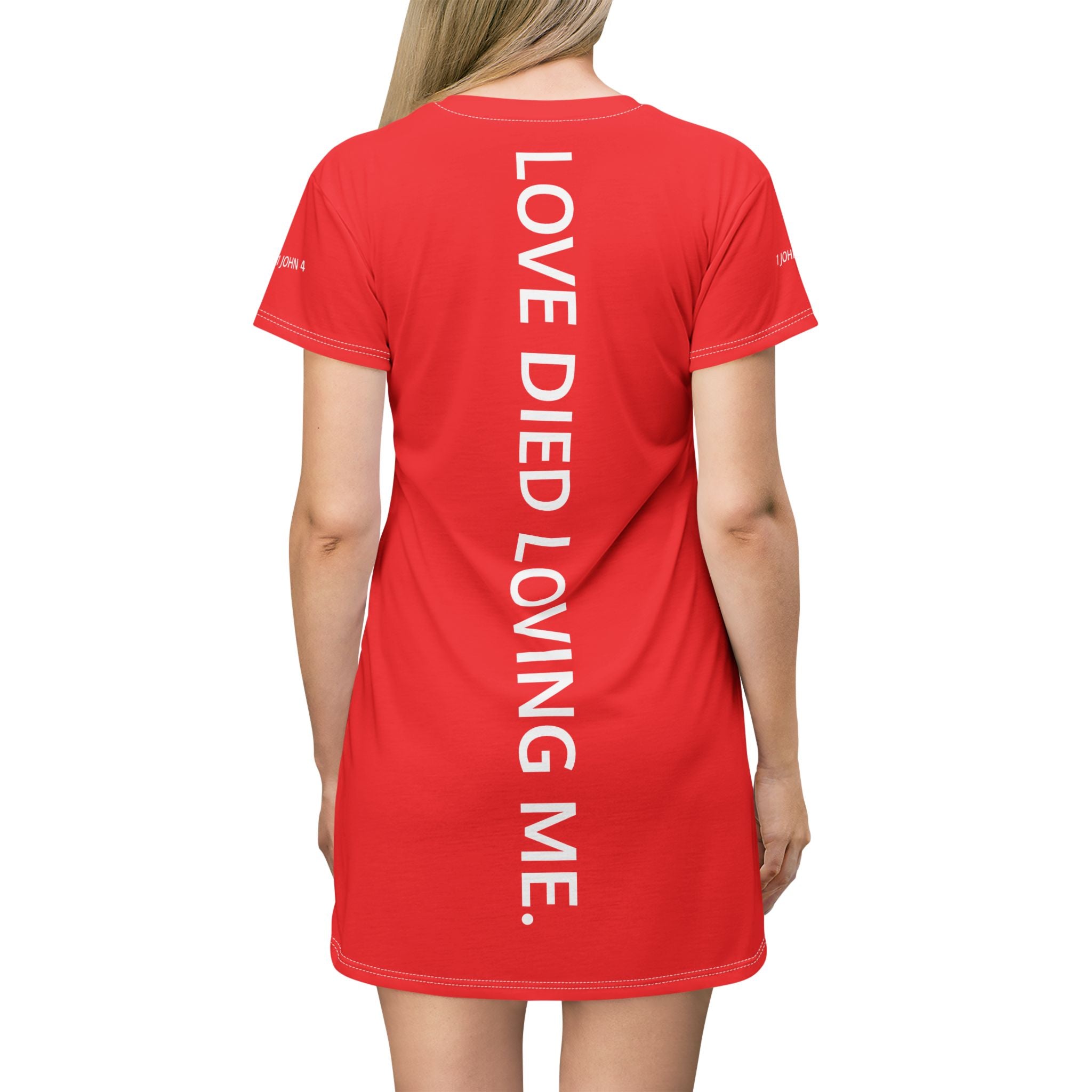 Love Died Loving Me - T-Shirt Dress (Red)