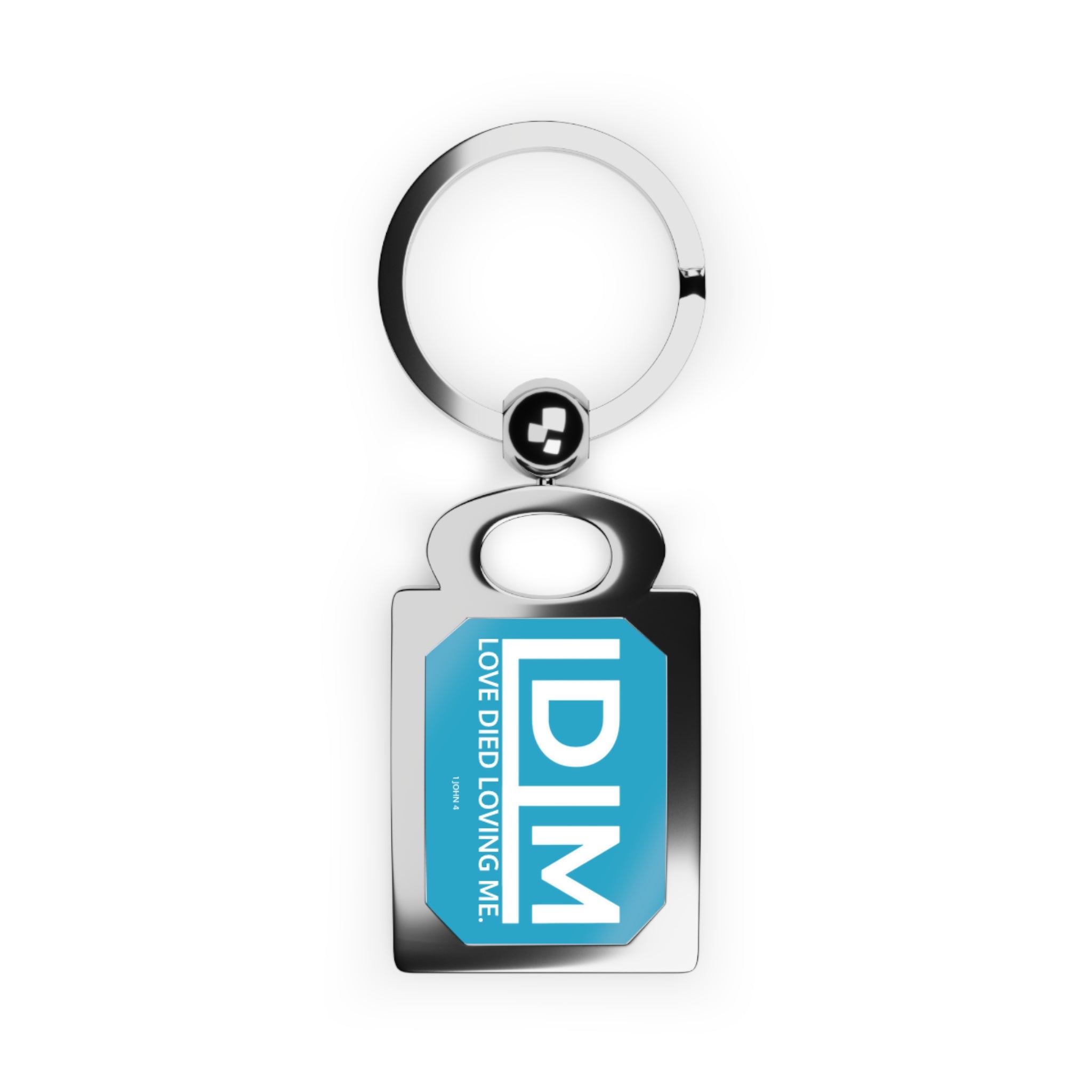 Love Died Loving Me - Keychain (Turquoise/White)