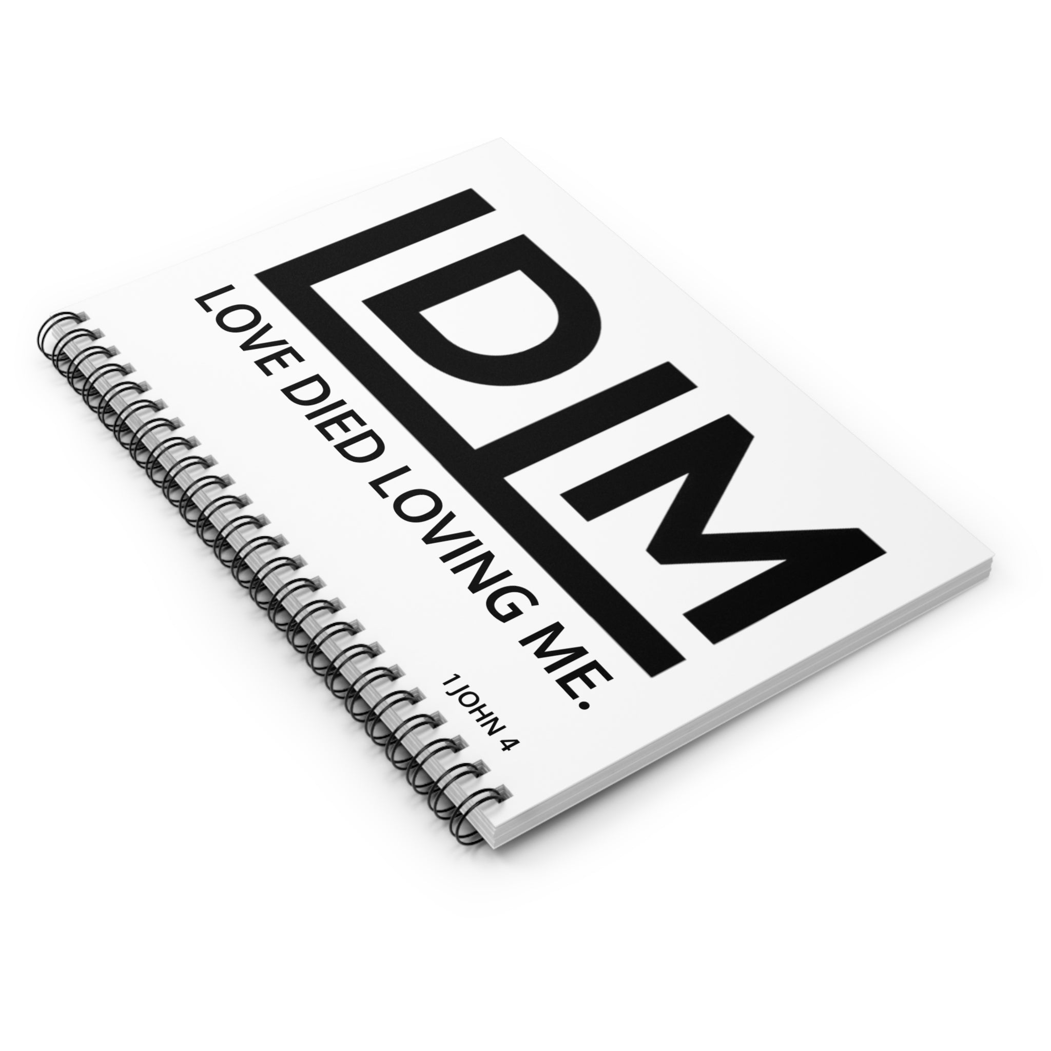 Love Died Loving Me - Spiral Notebook (White Vert Logo)