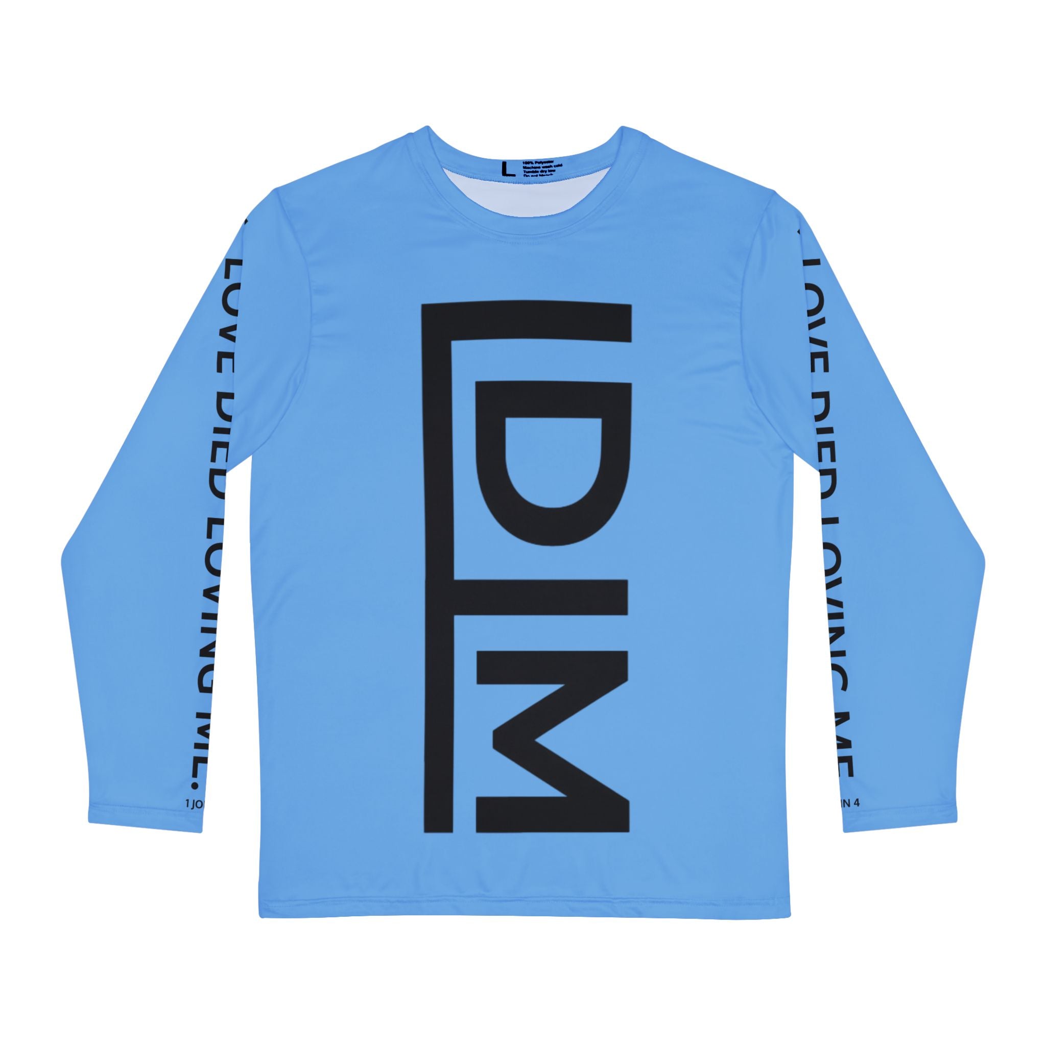 Love Died Loving Me - Men's Long Sleeve Tee (Baby Blue/Black)