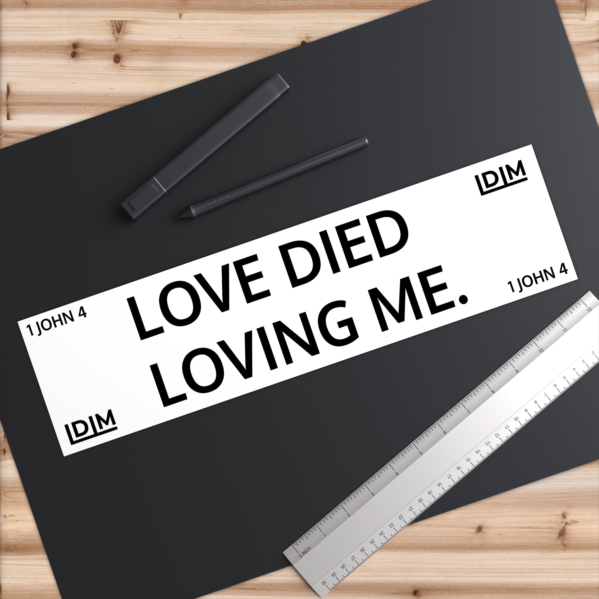 Love Died Loving Me - Bumper Sticker (White)