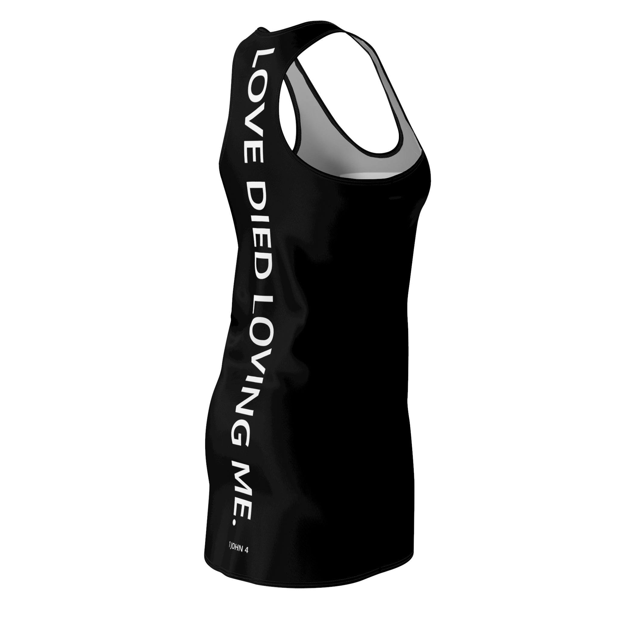 Love Died Loving Me - Chic Racerback Dress (Black)