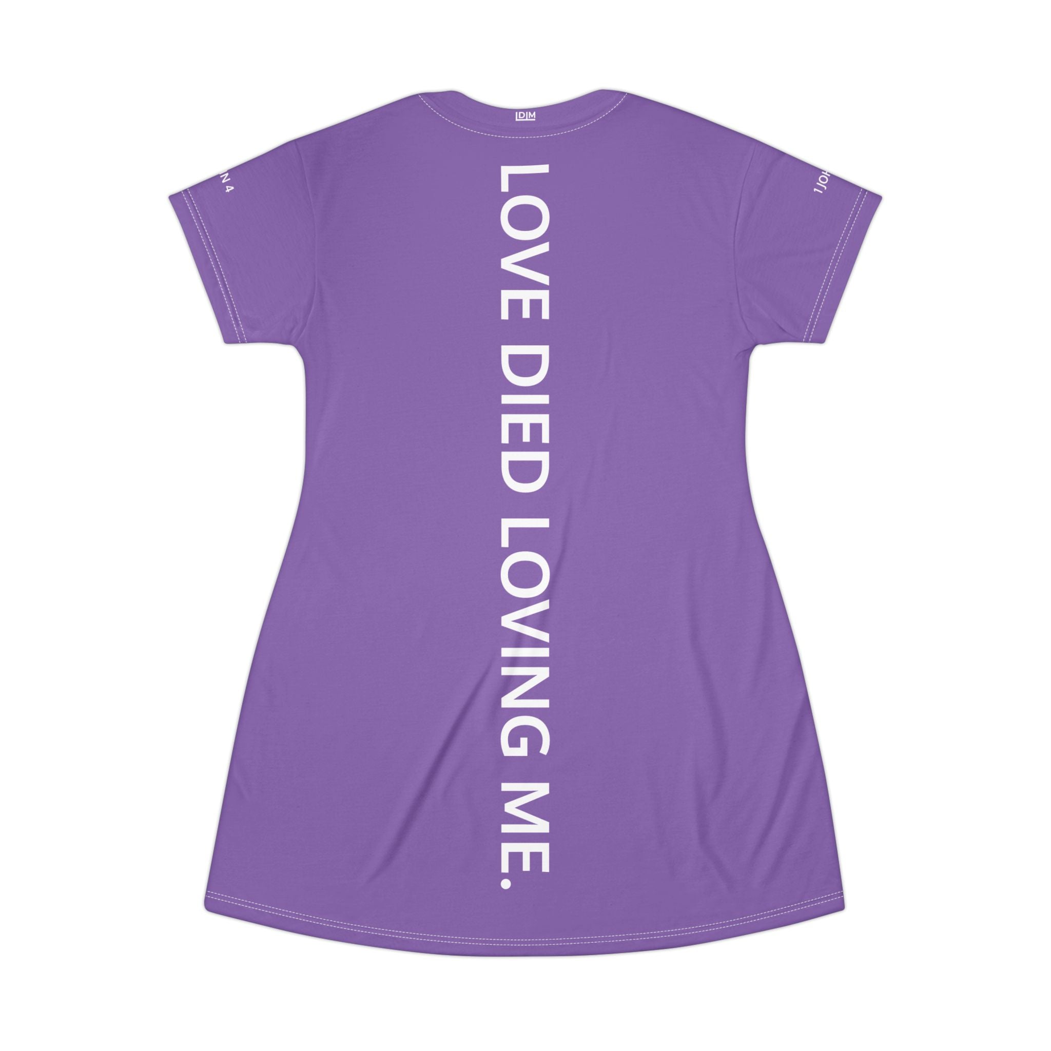 Love Died Loving Me - T-Shirt Dress (Lavender)
