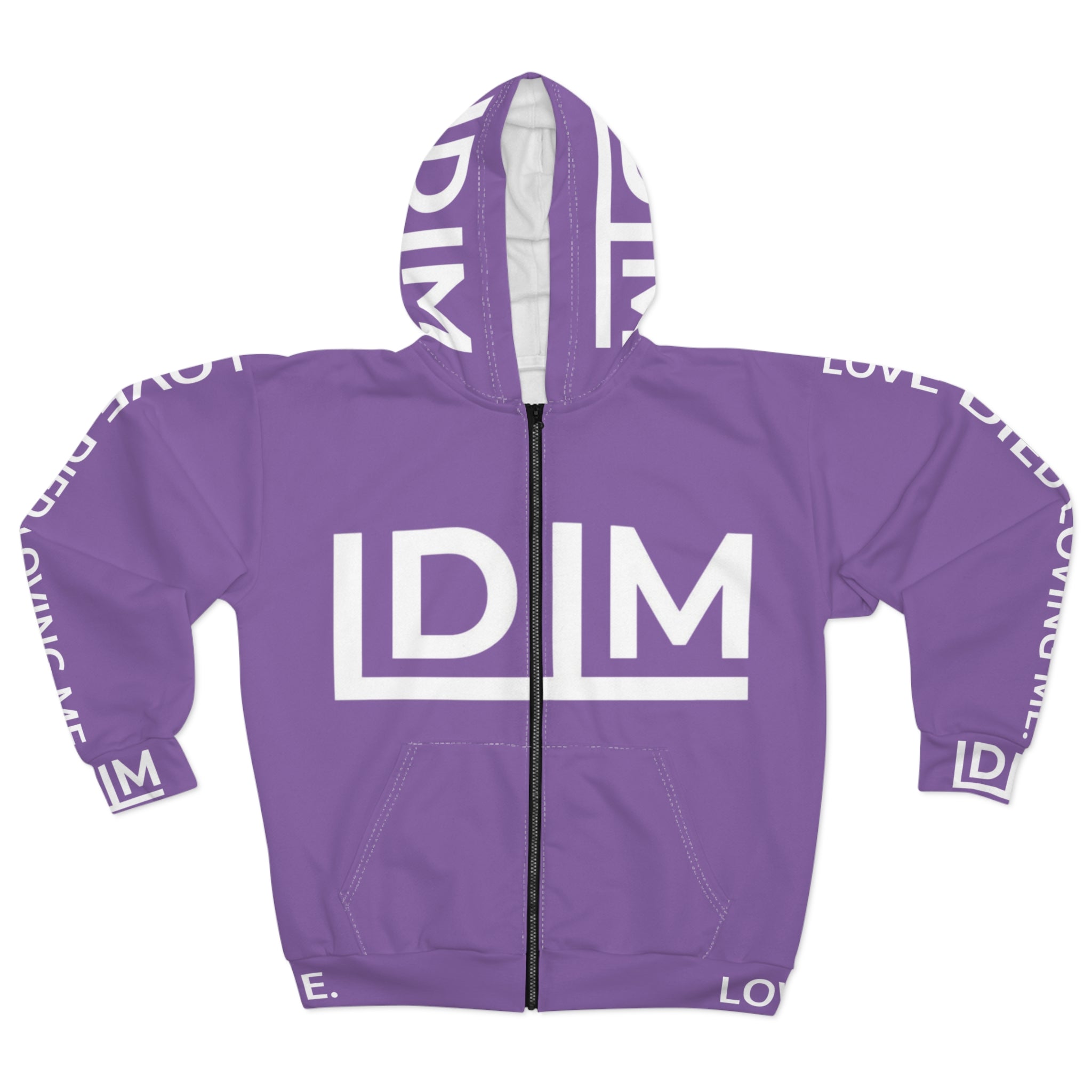 Love Died Loving Me - Women's Horiz Logo Zip Jacket (Lavender)