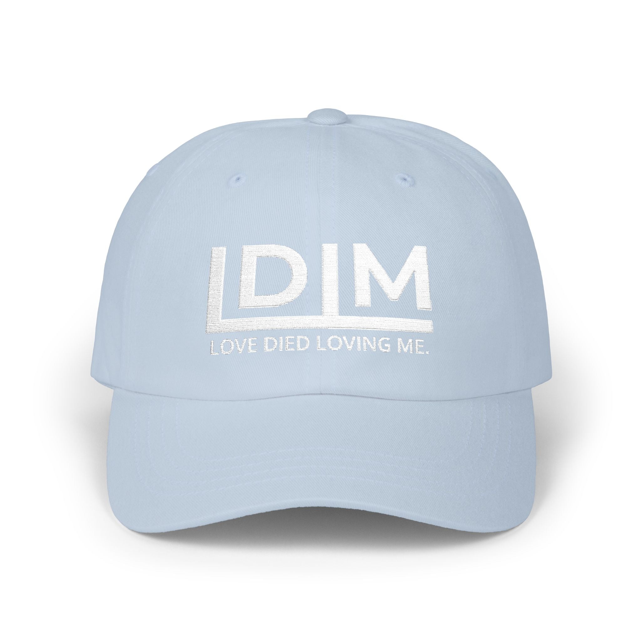 Love Died Loving Me - Baseball Cap (White Logo)
