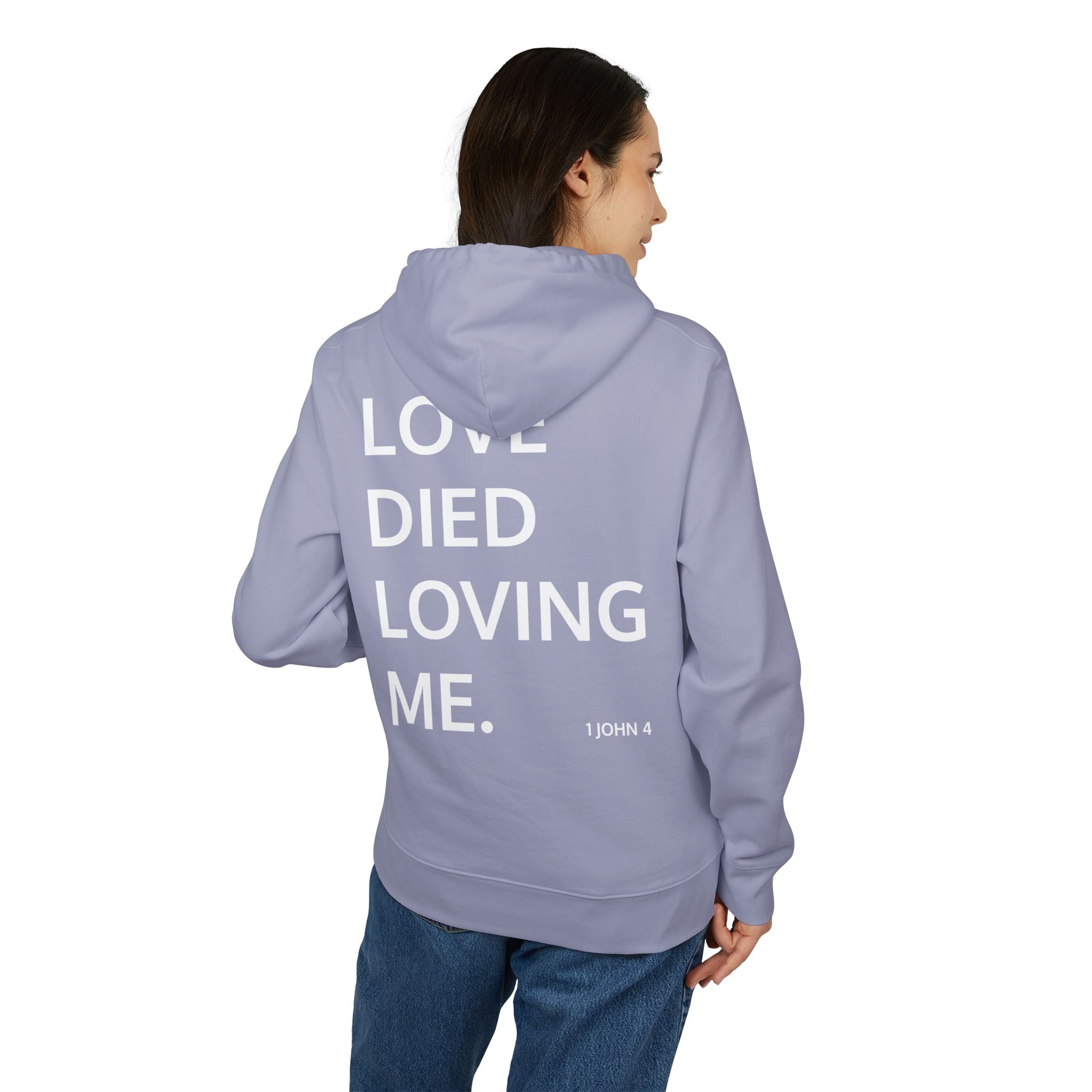Love Died Loving Me - Unisex Hoodie (White Horiz Logo)