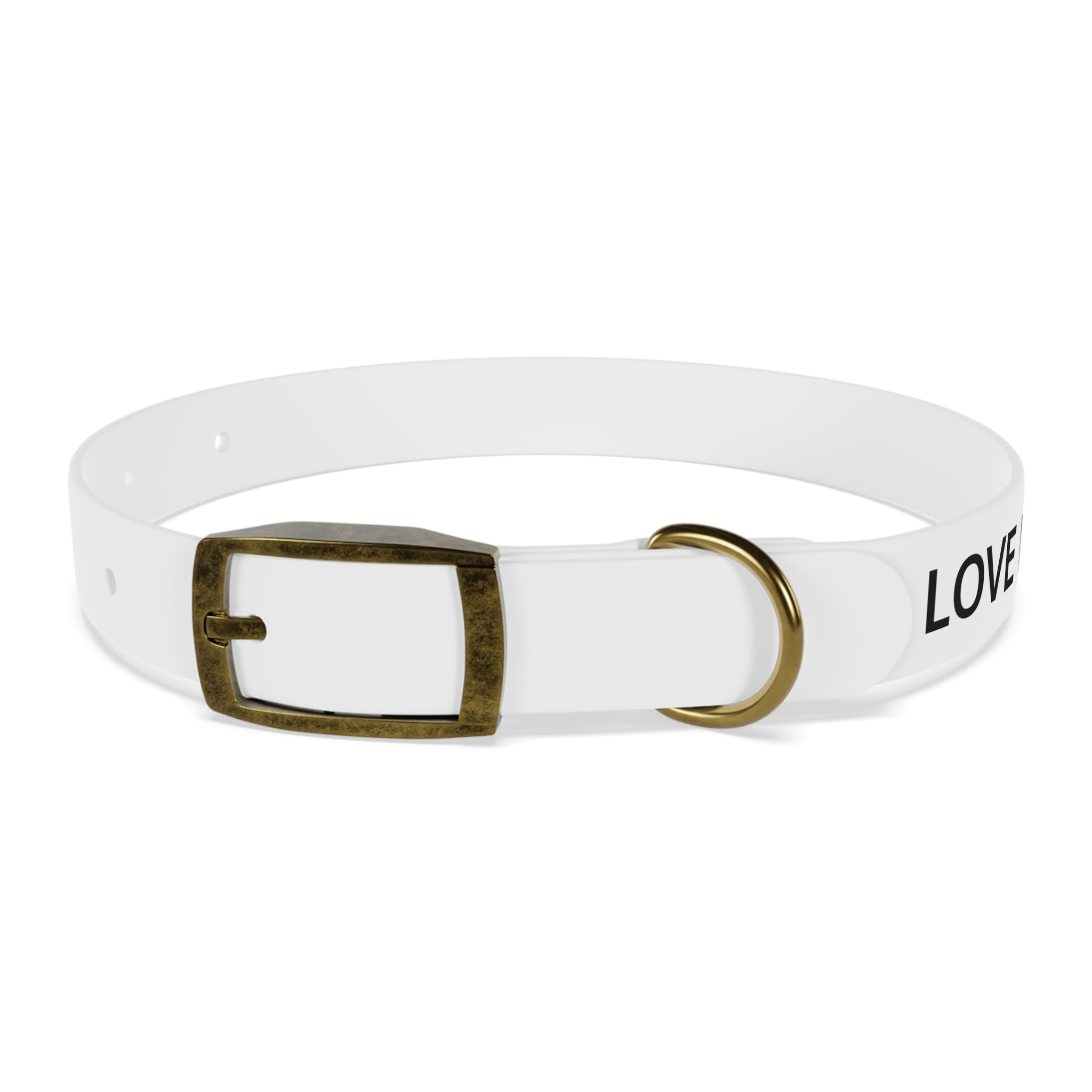 Love Died Loving Me - White Dog Collar