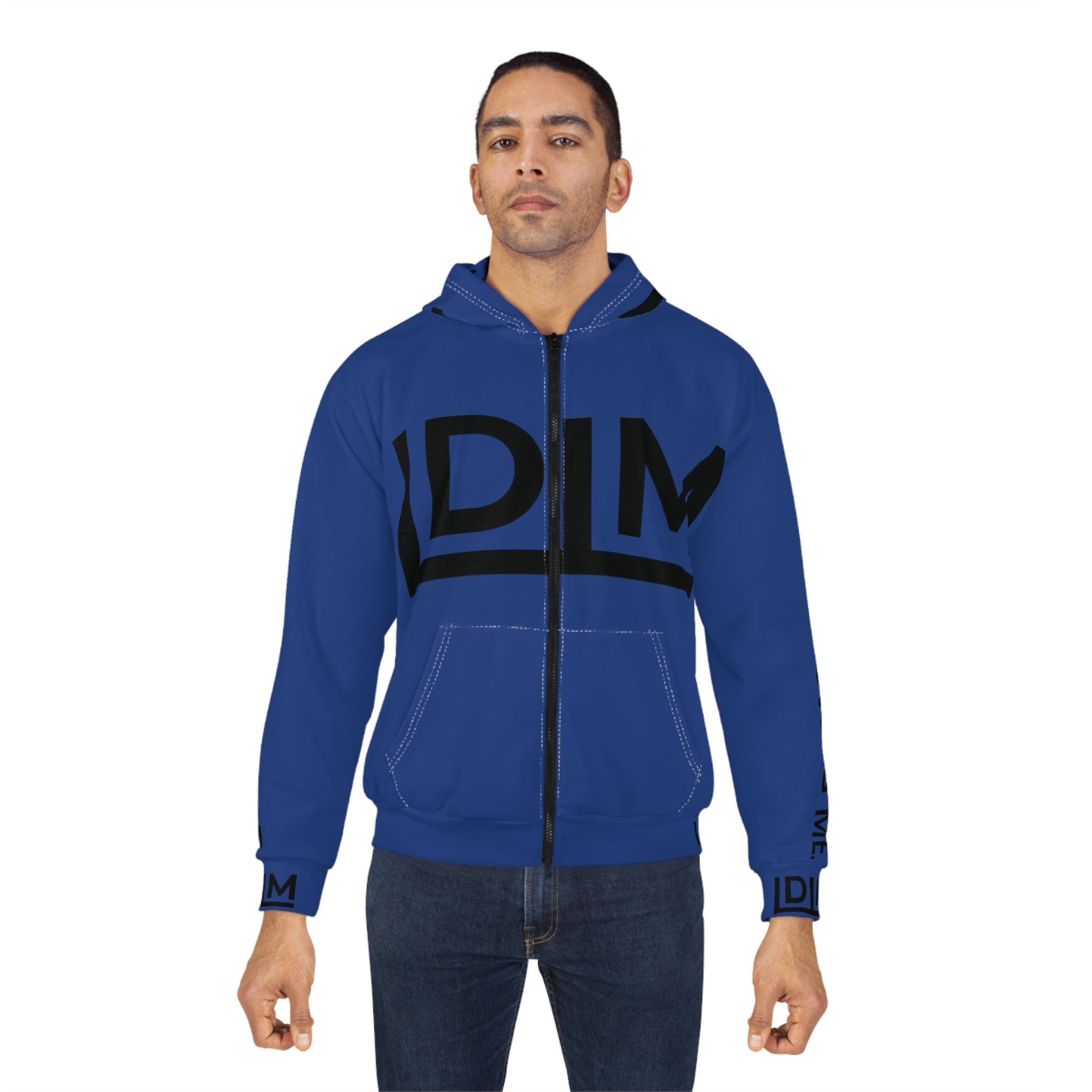 Love Died Loving Me - Unisex Horiz Logo Zip Jacket (Royal Blue/Black)