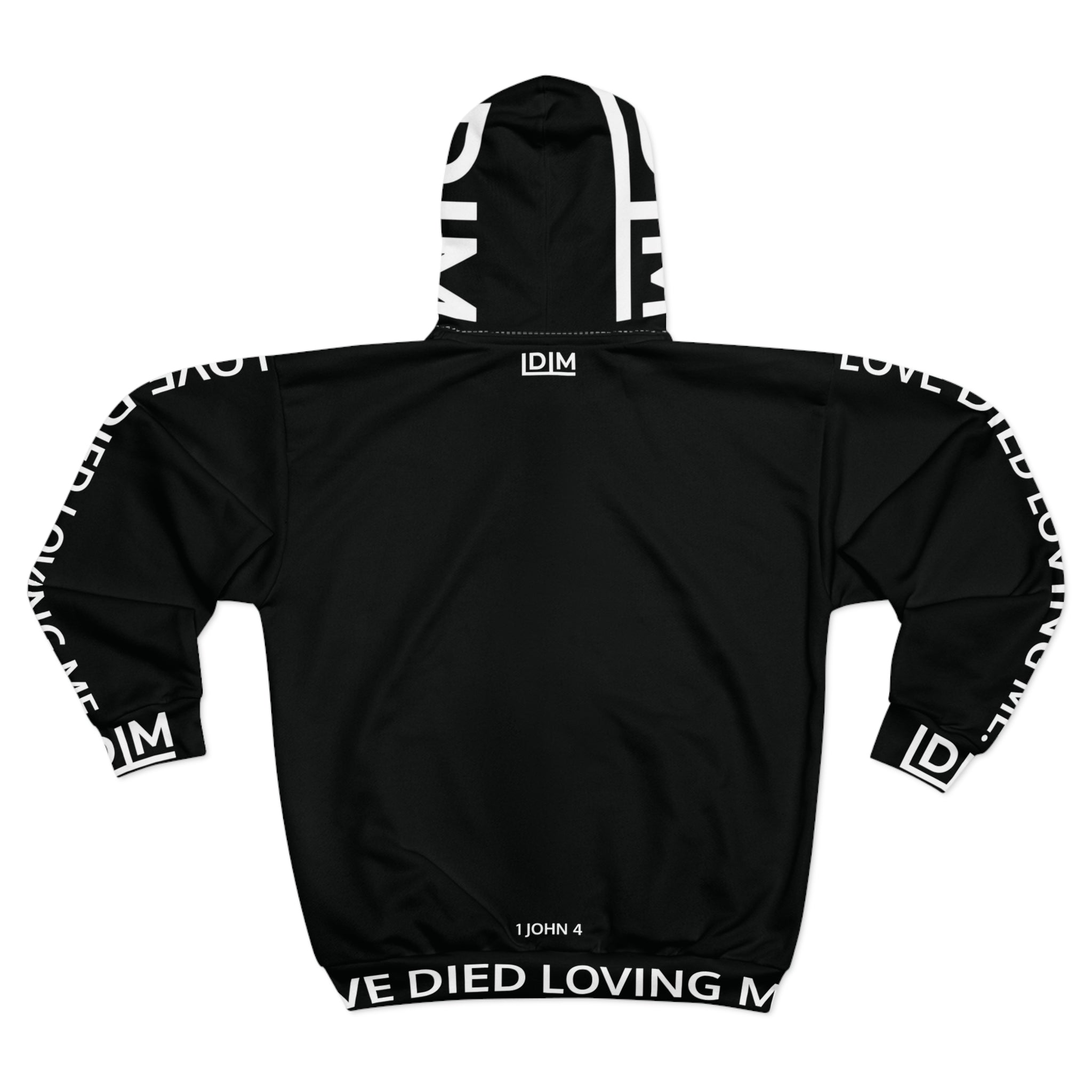 Love Died Loving Me - Unisex Horiz Logo Zip Jacket (Black)