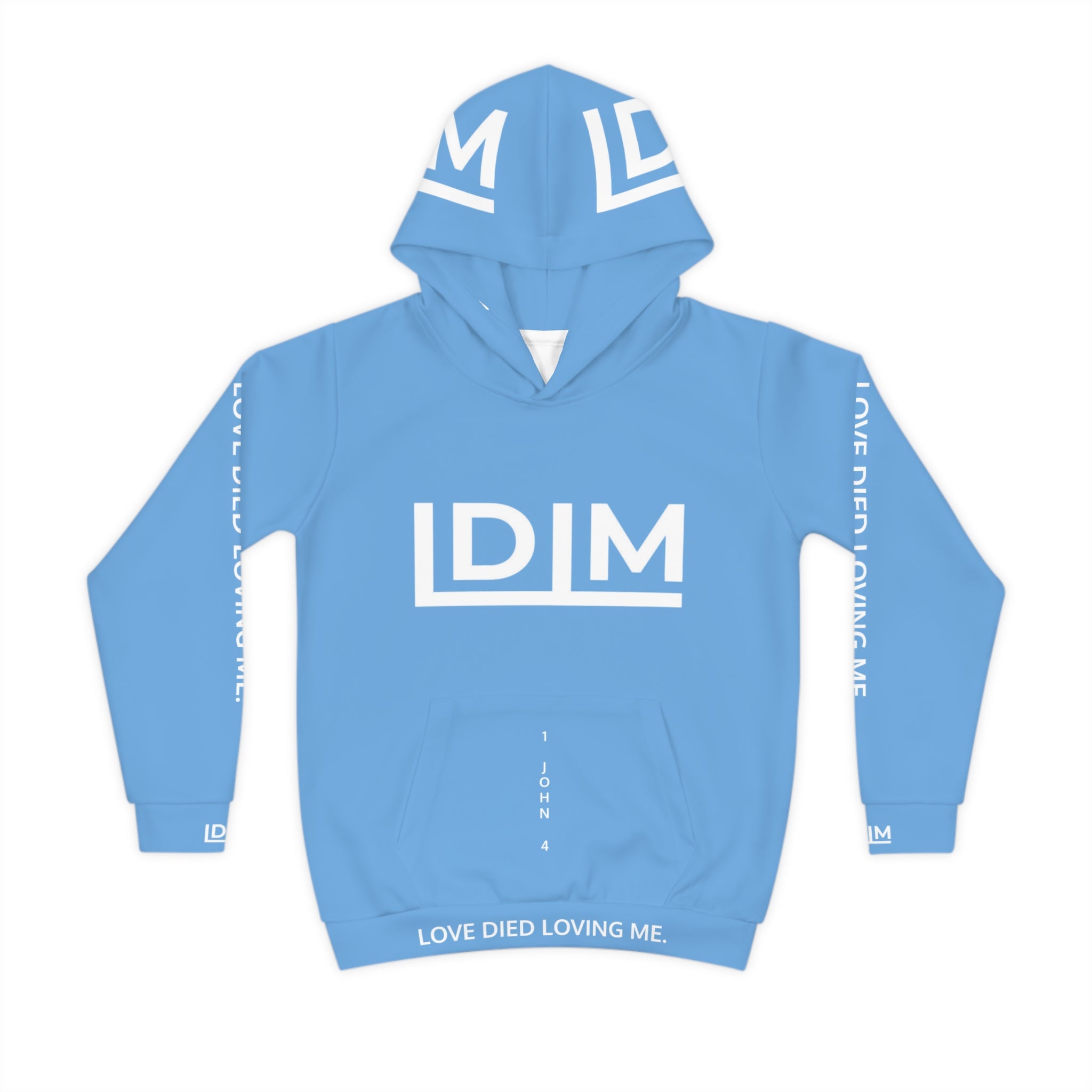 Love Died Loving Me - Kids Hoodie (Baby Blue)