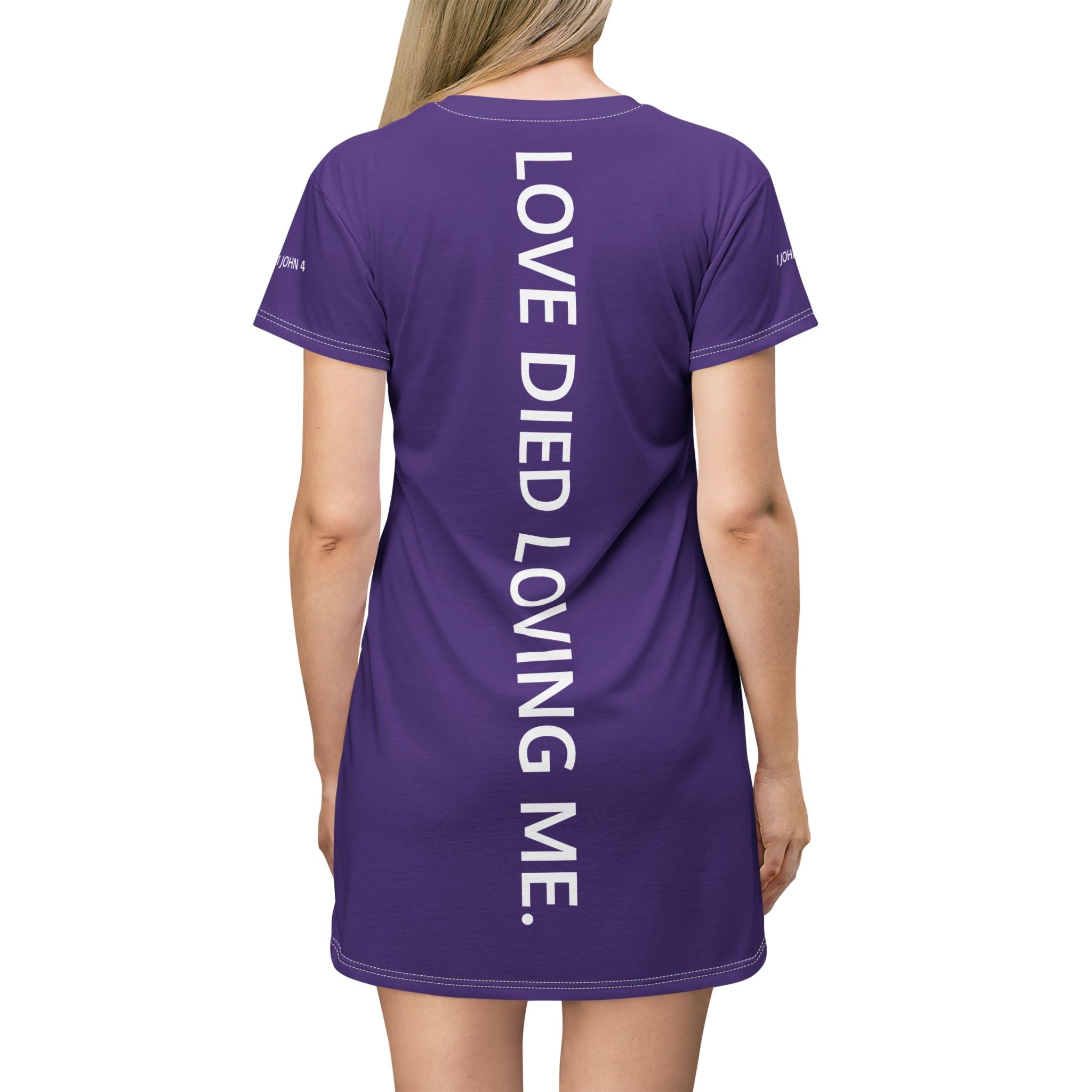 Love Died Loving Me - T-Shirt Dress (Violet)
