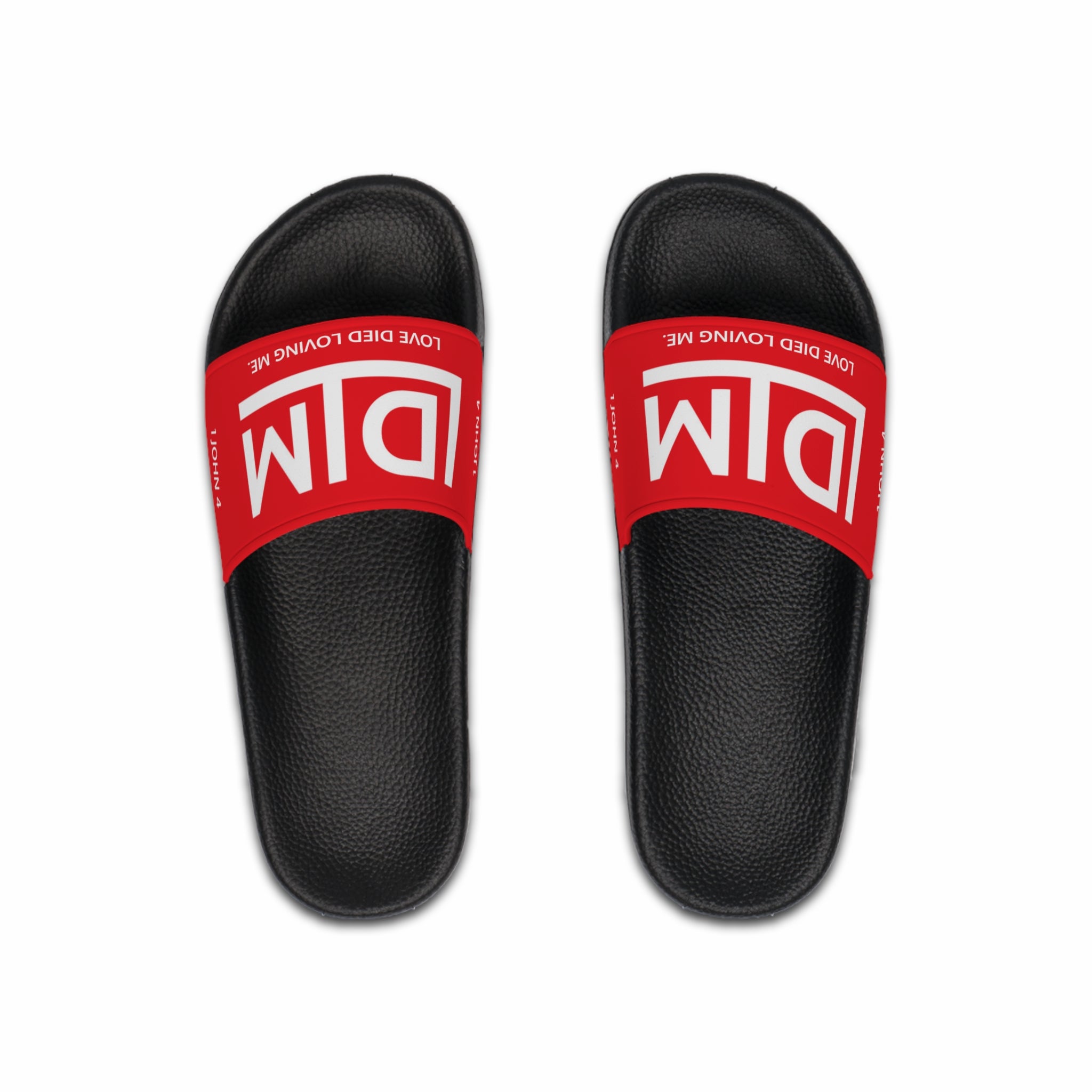 Love Died Loving Me - Men's Slides (Red)
