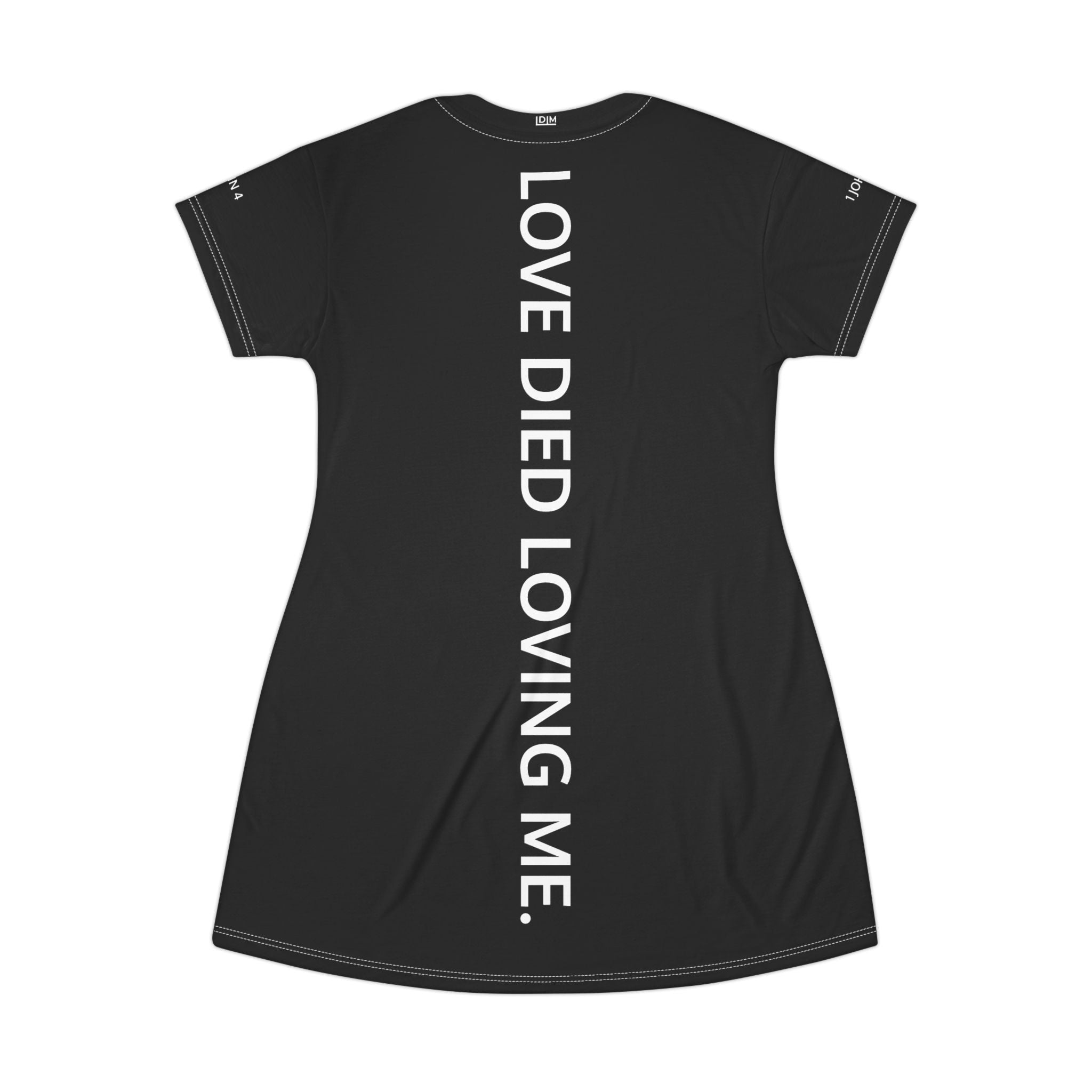 Love Died Loving Me - T-Shirt Dress (Black)