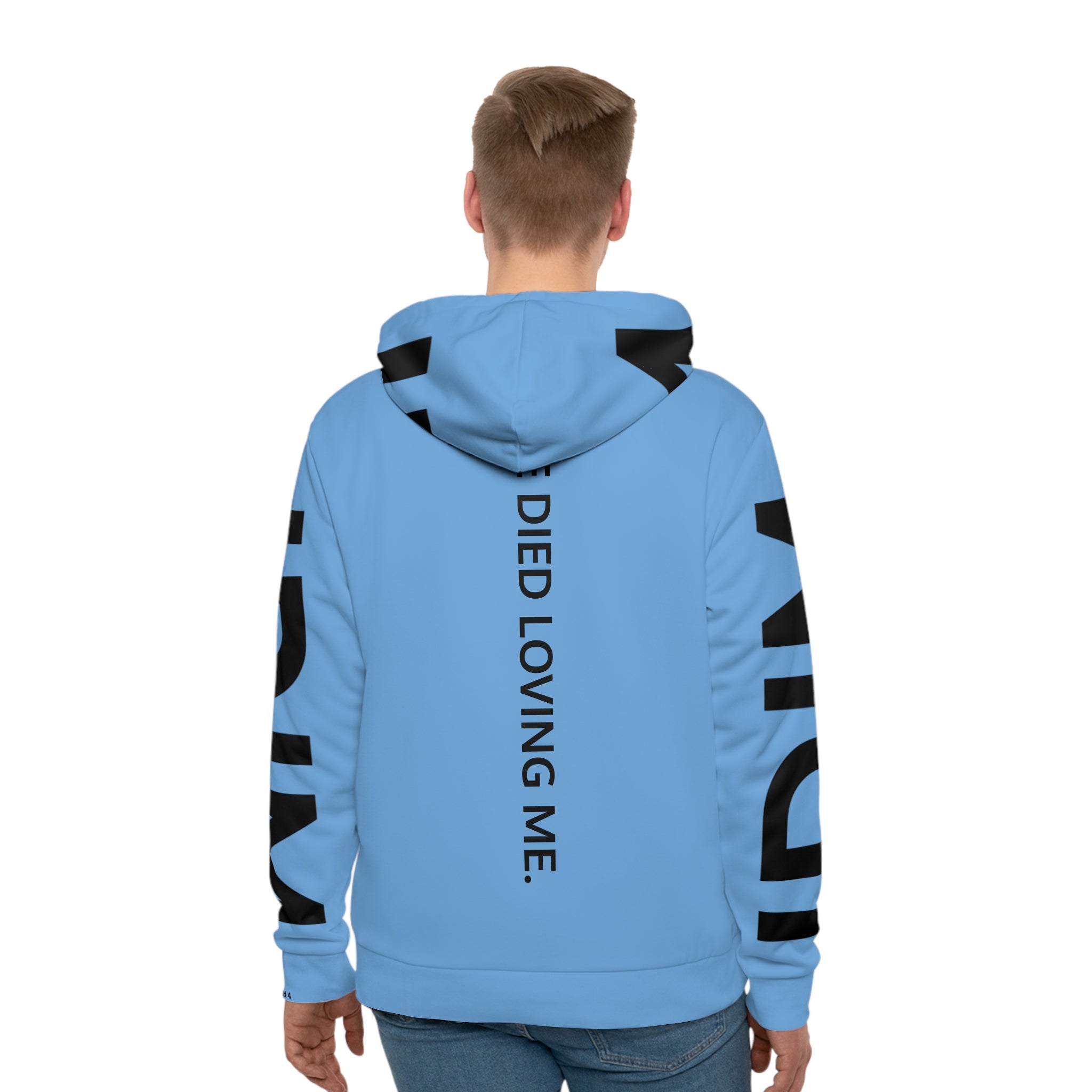 Love Died Loving Me - Unisex Logo Hoodie (Baby Blue/Black)