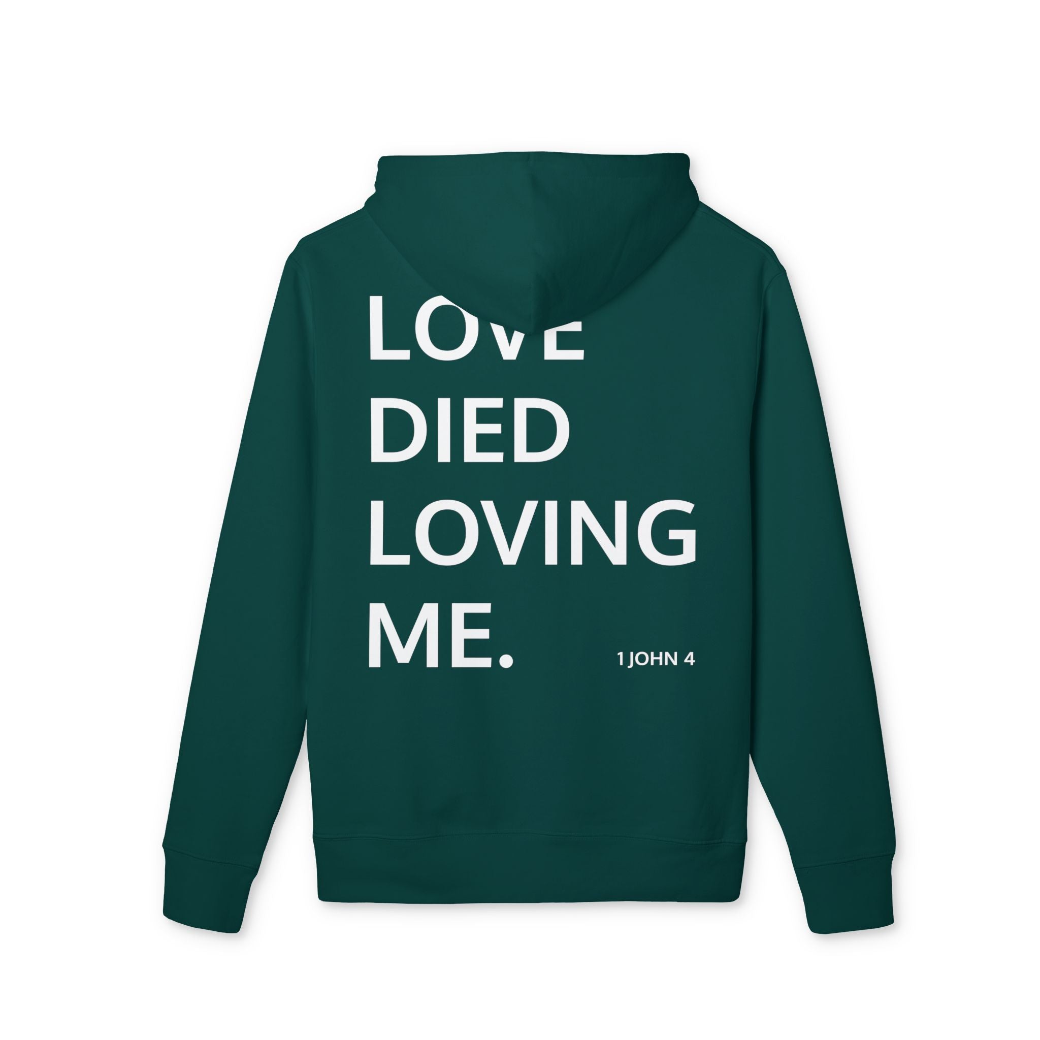 Love Died Loving Me - Unisex Hoodie (White Horiz Logo)