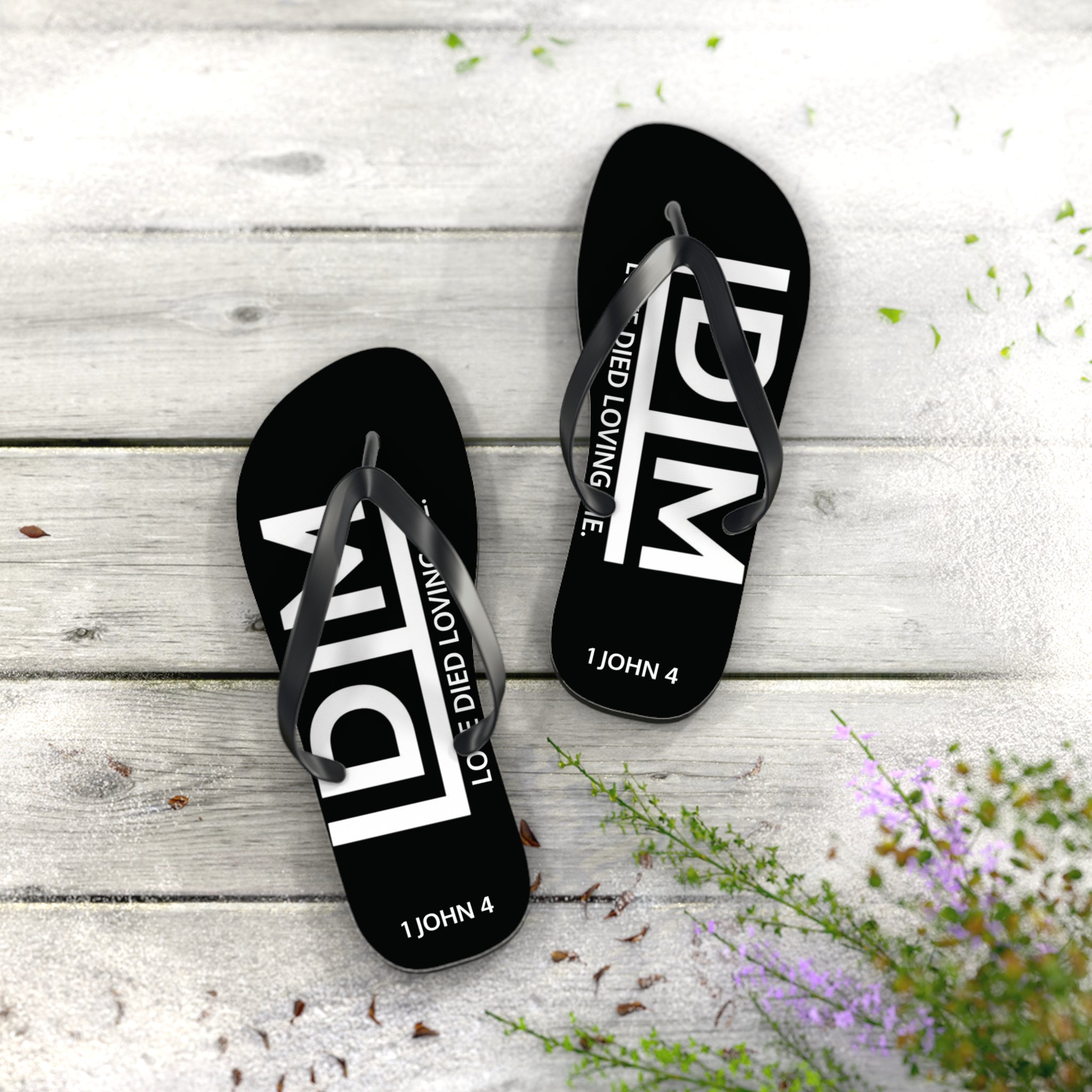 Love Died Loving Me - Flip Flops (Black)