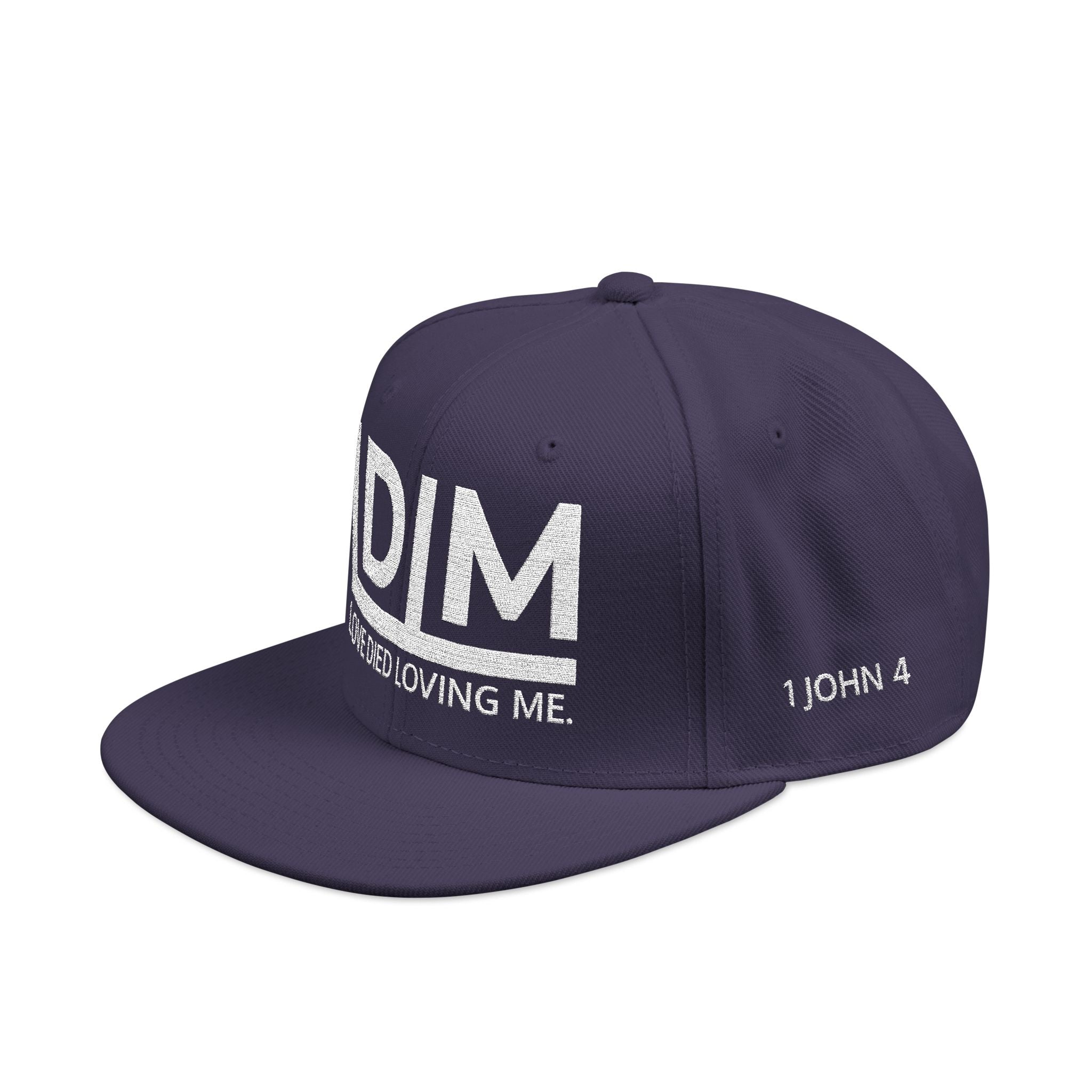 Love Died Loving Me - Embroidered Snapback Cap (White Logo)