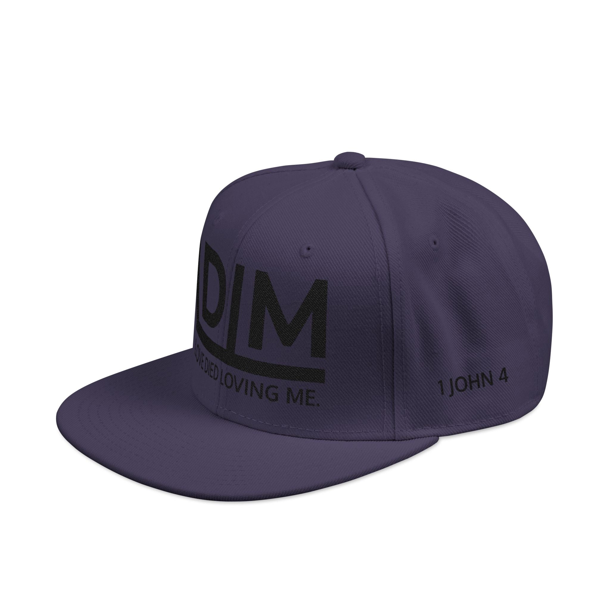 Love Died Loving Me - Embroidered Snapback Cap (Black Logo)