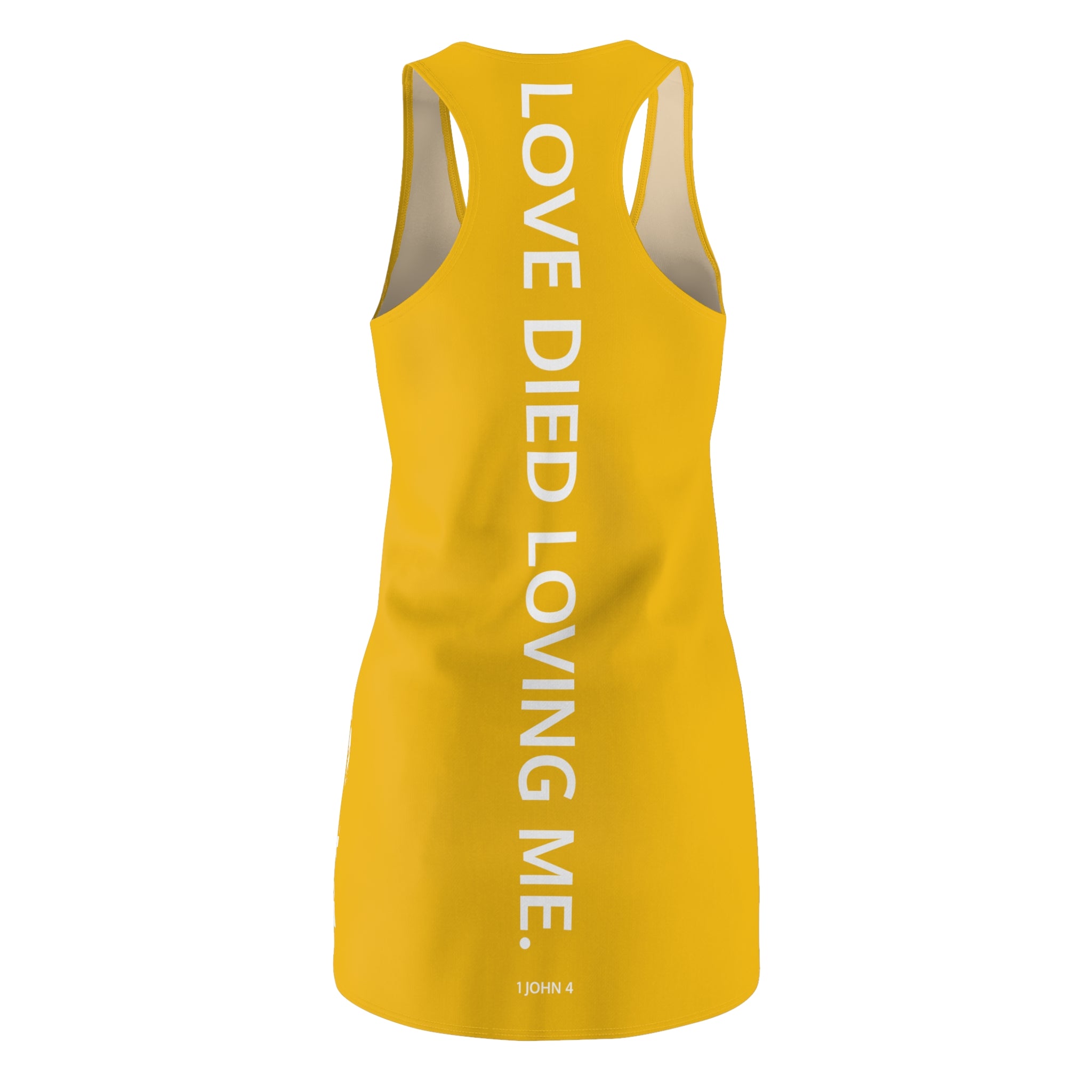 Love Died Loving Me - Chic Racerback Dress (Gold)