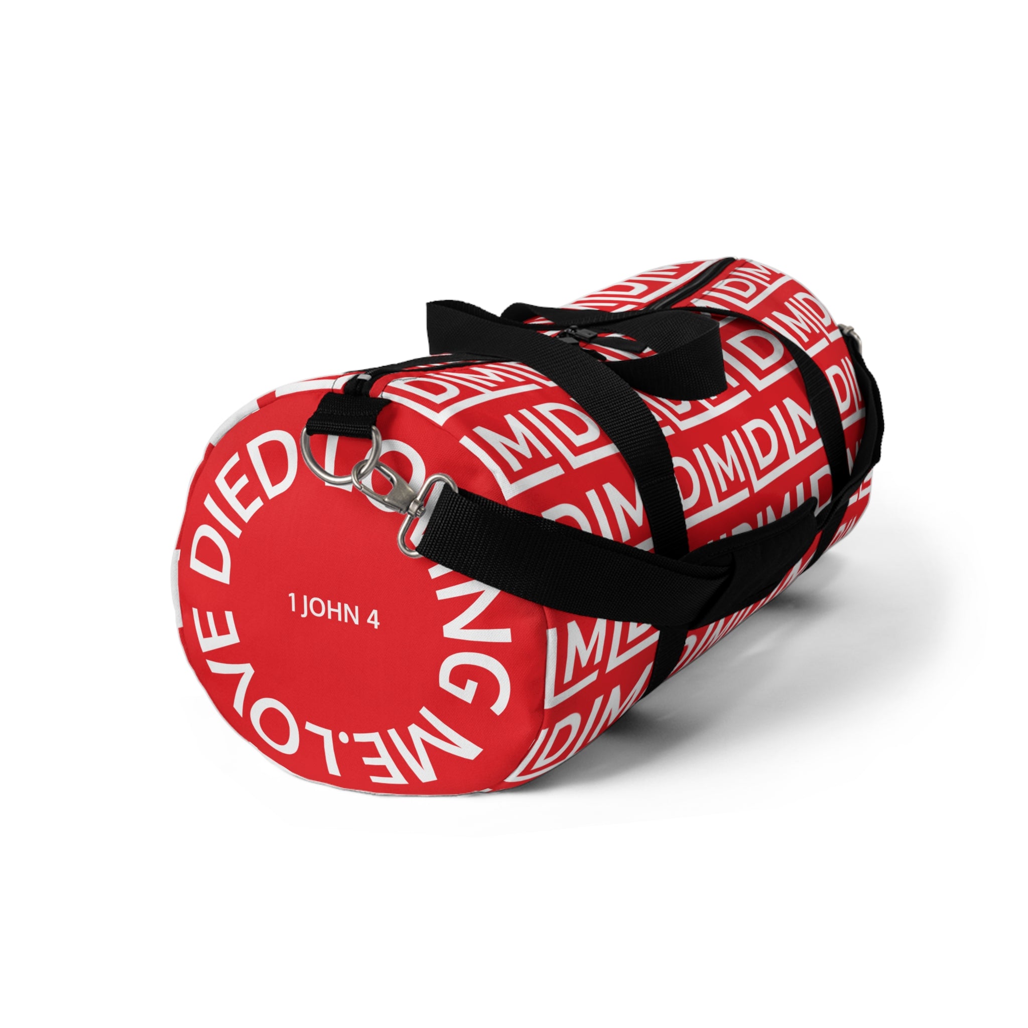 Love Died Loving Me - Travel Duffel Bag (Red/White)