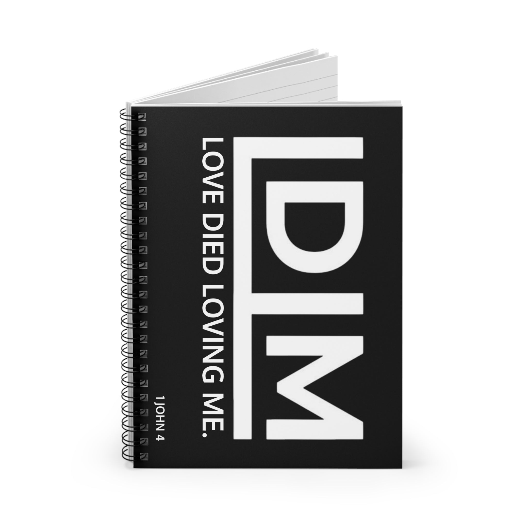 Love Died Loving Me - Spiral Notebook (Black Vert Logo)