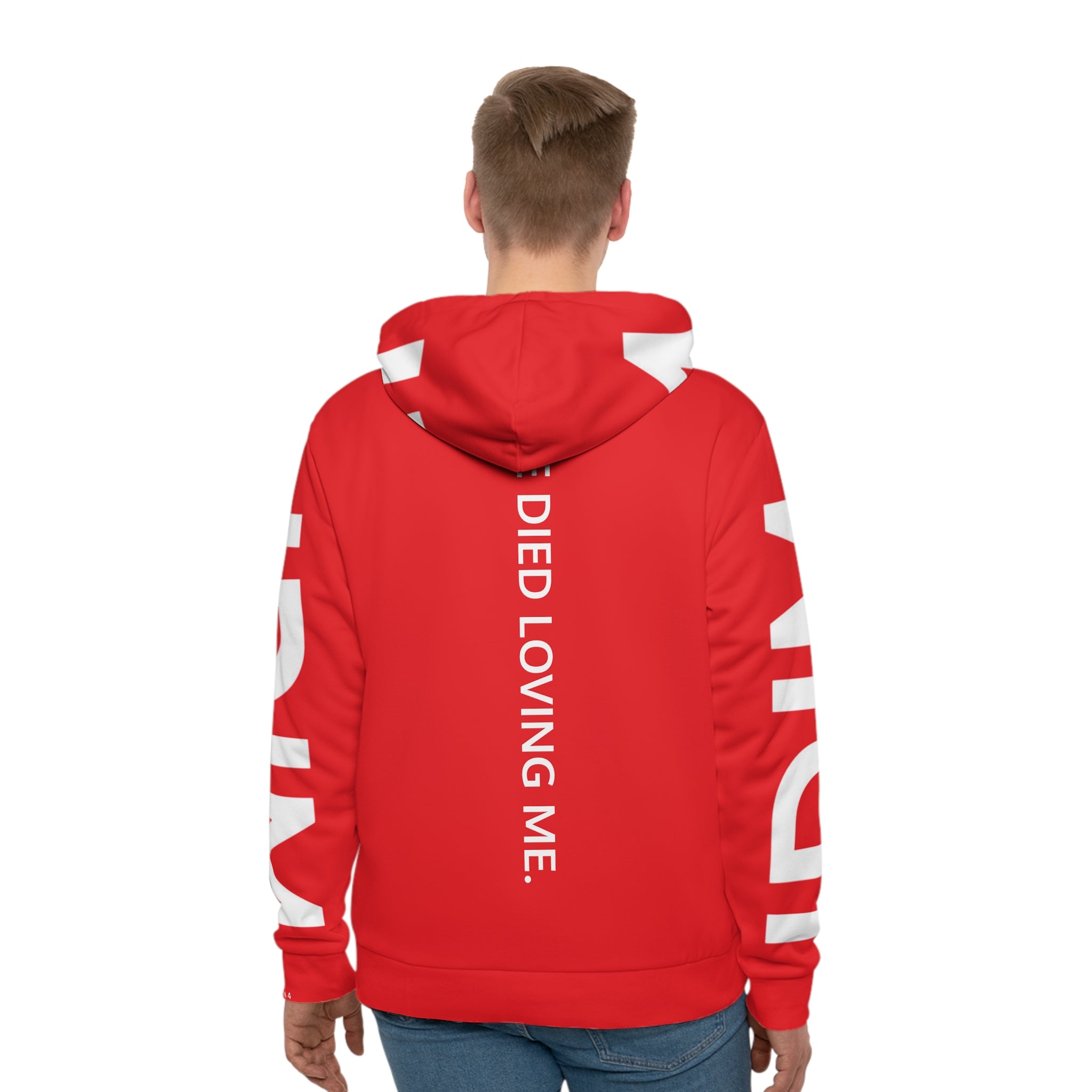 Love Died Loving Me - Unisex Logo Hoodie (Red/White)