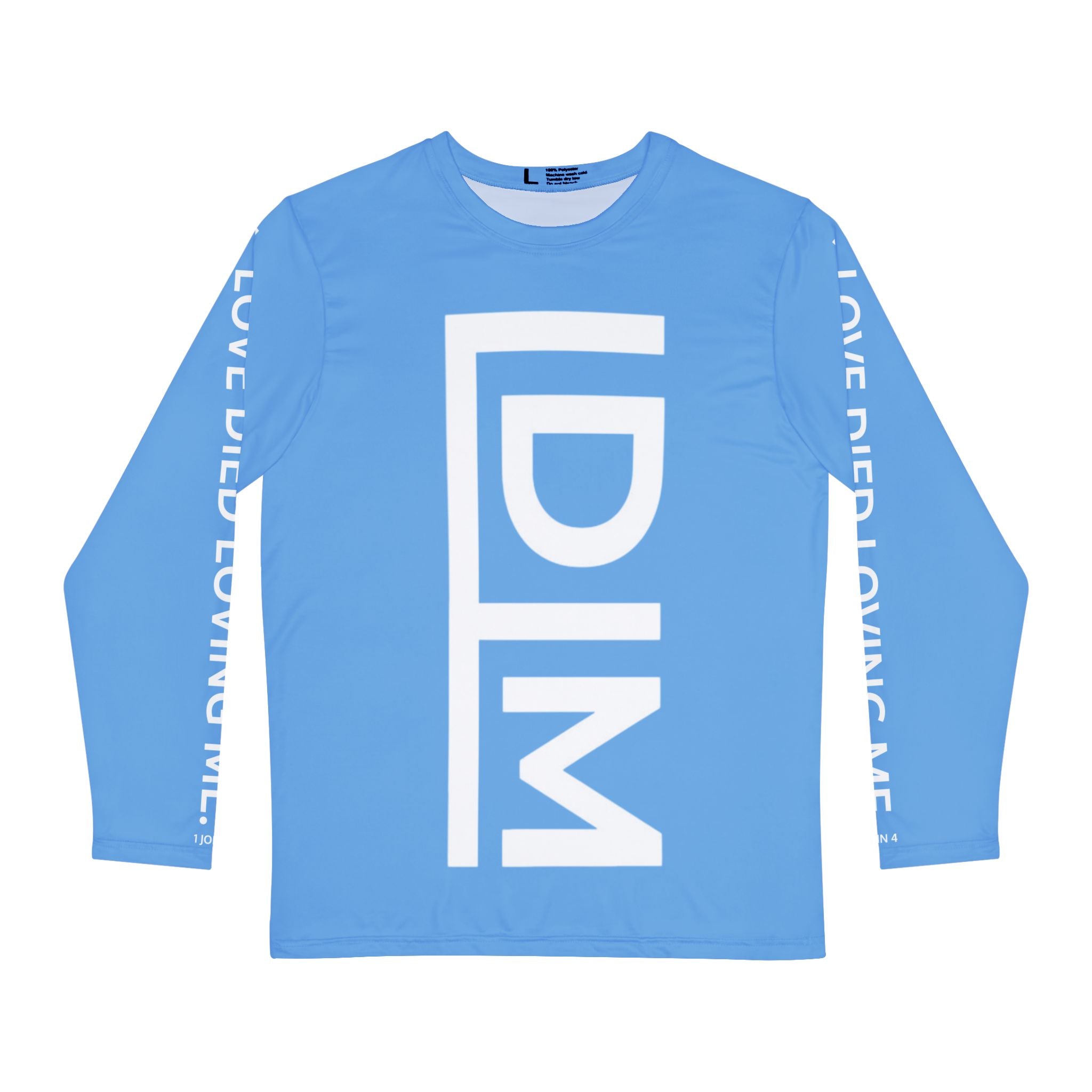 Love Died Loving Me - Men's Long Sleeve Tee (Baby Blue/White)
