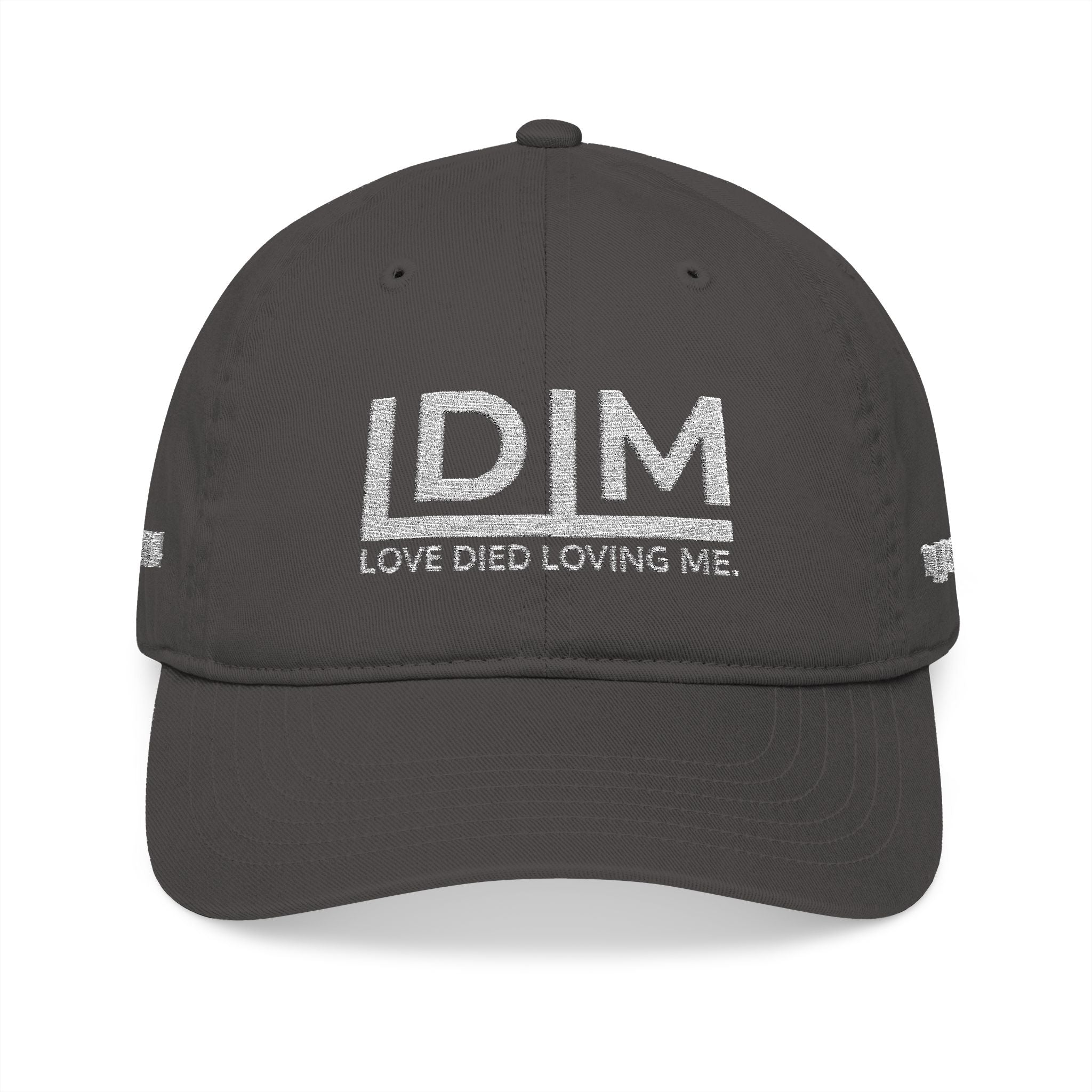 Love Died Loving Me - Baseball Cap (White Logo w/ Bible Verse)