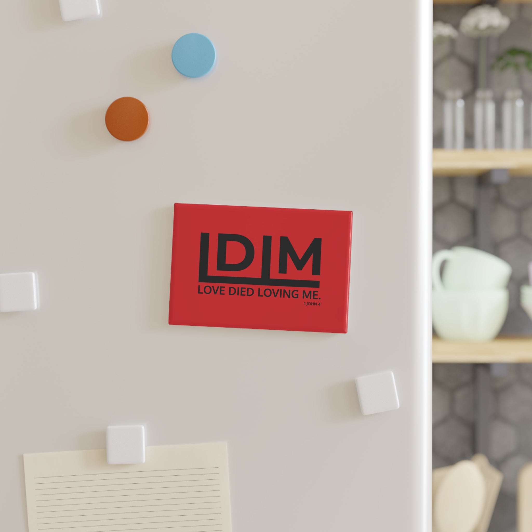 Love Died Loving Me - Fridge Magnet (Red/Black)