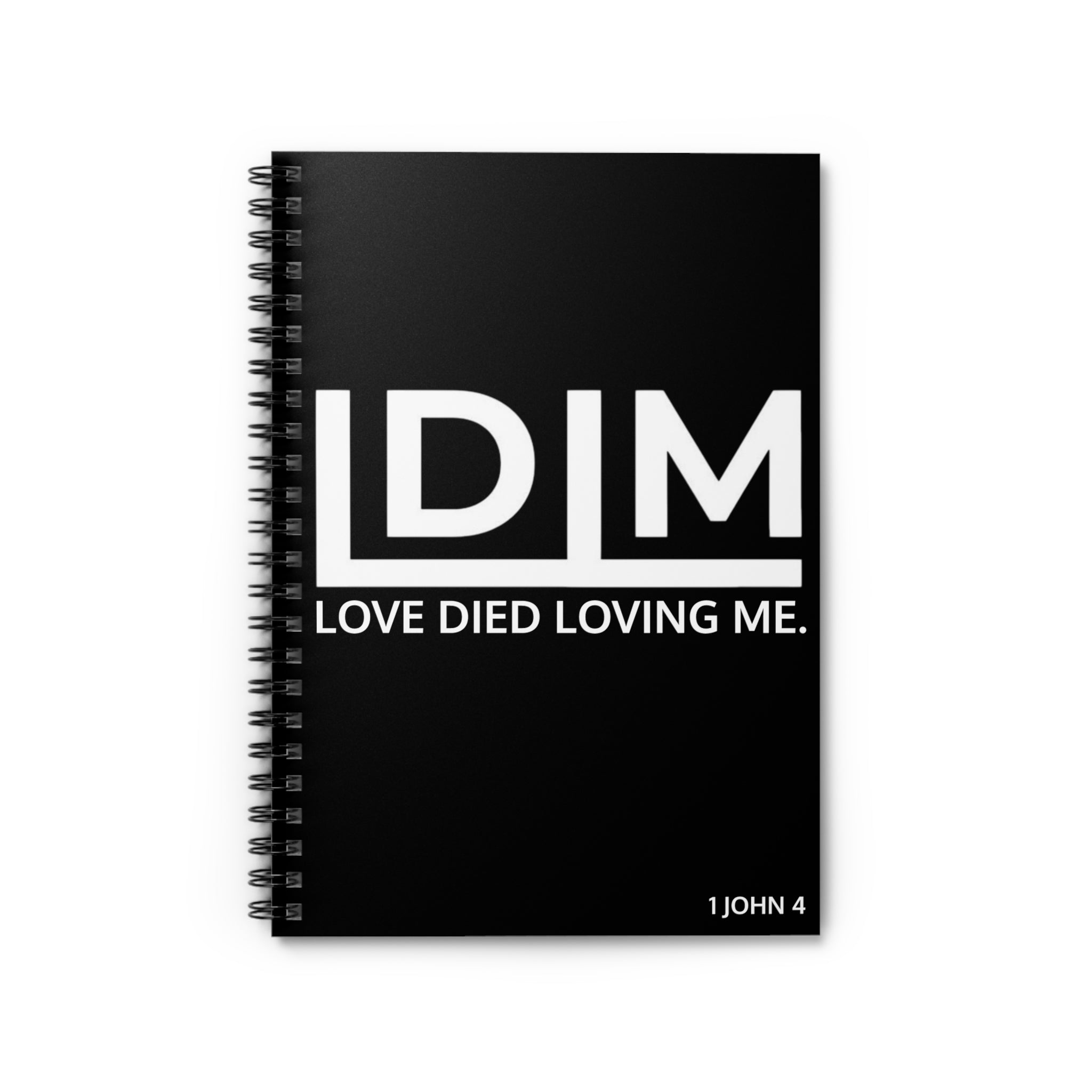 Love Died Loving Me - Spiral Notebook (Black Horiz Logo)