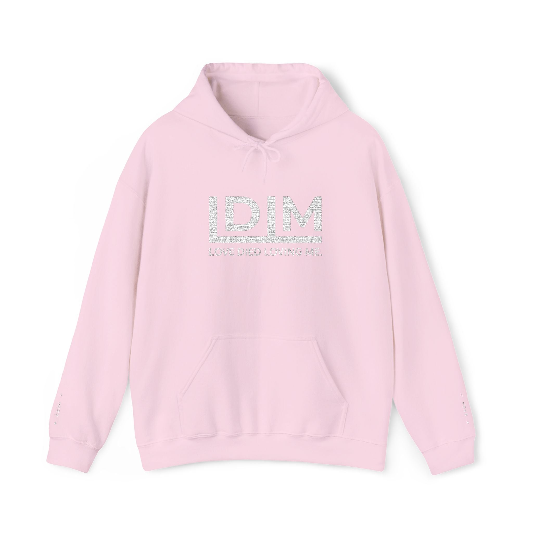 Love Died Loving Me - Embroidered Unisex Hoodie (White Logo)