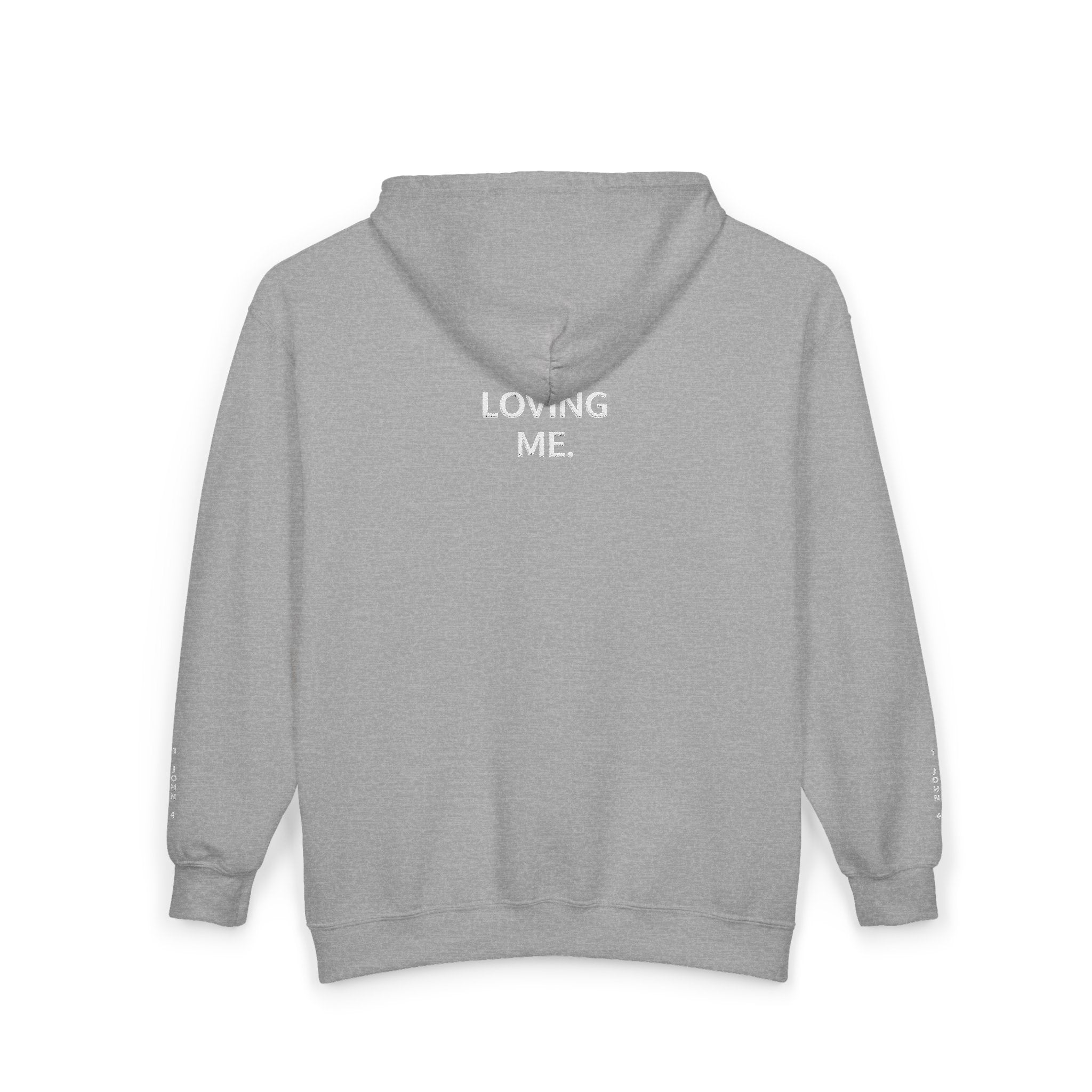 Love Died Loving Me - Embroidered Unisex Zip Hoodie (White Logo)