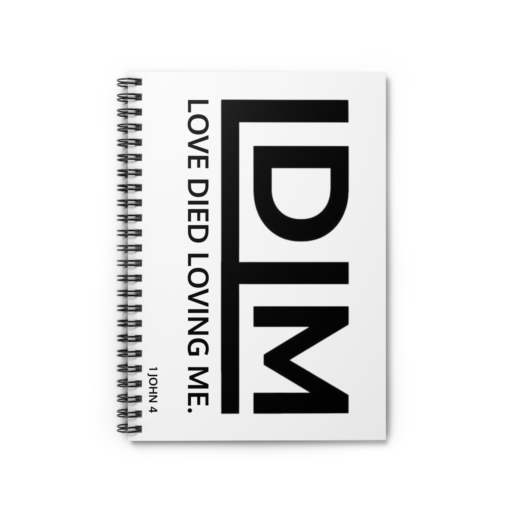 Love Died Loving Me - Spiral Notebook (White Vert Logo)