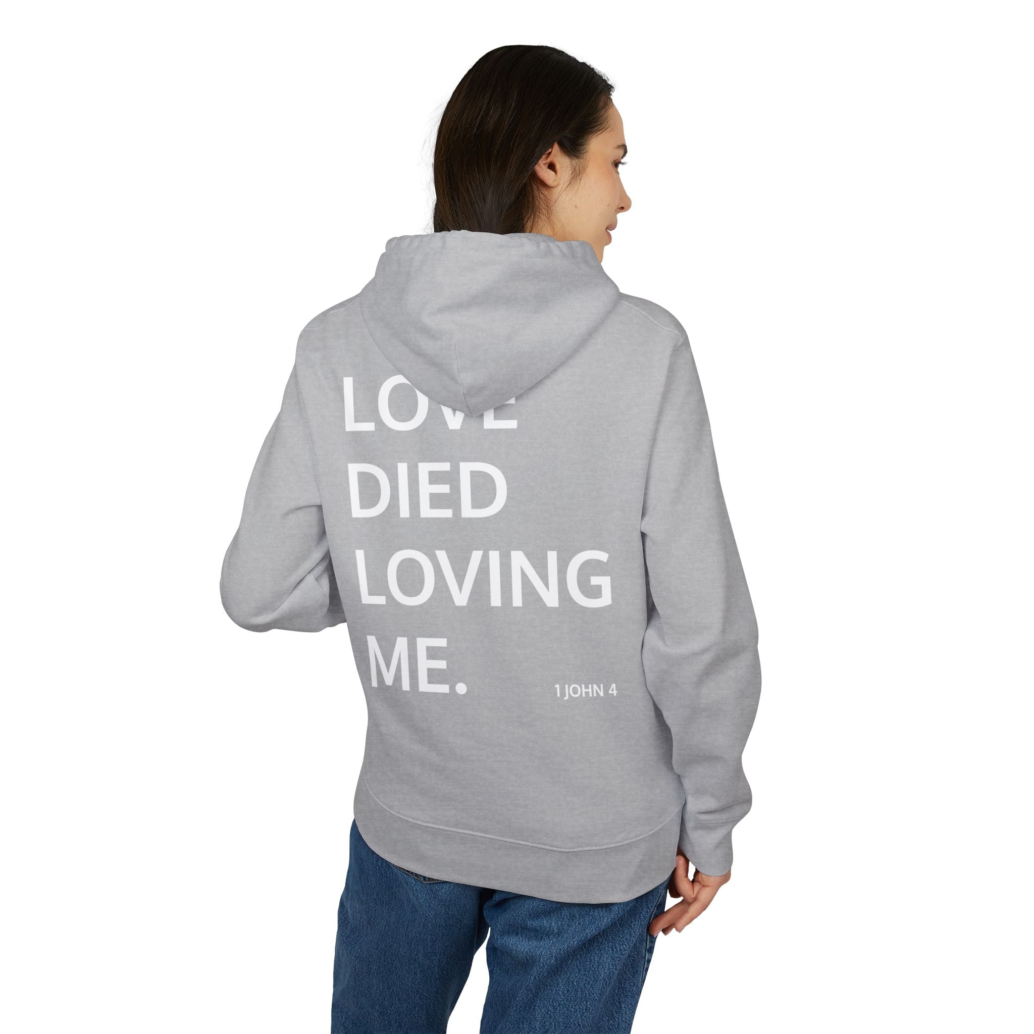 Love Died Loving Me - Unisex Hoodie (White Horiz Logo)