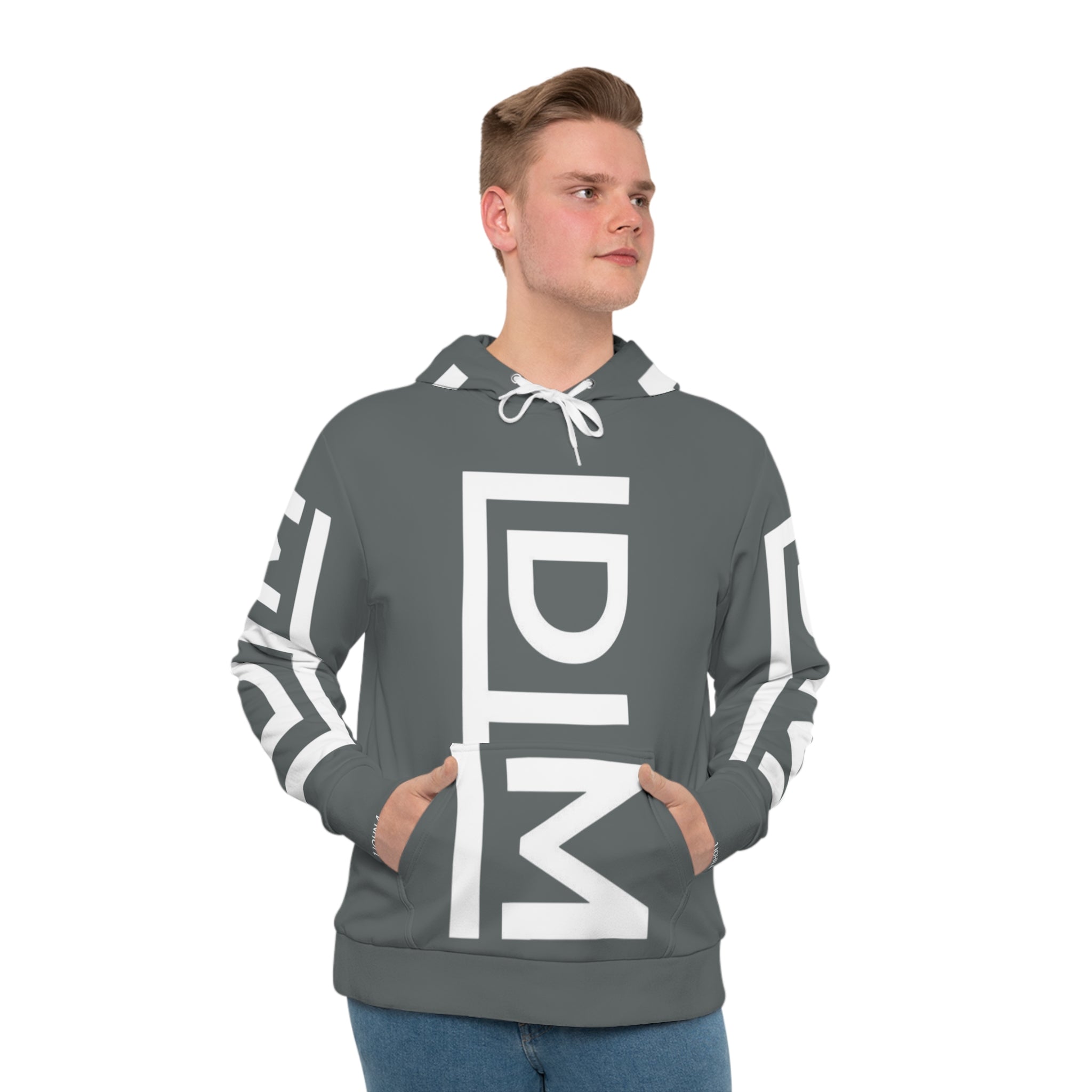 Love Died Loving Me - Unisex Logo Hoodie (Grey/White)