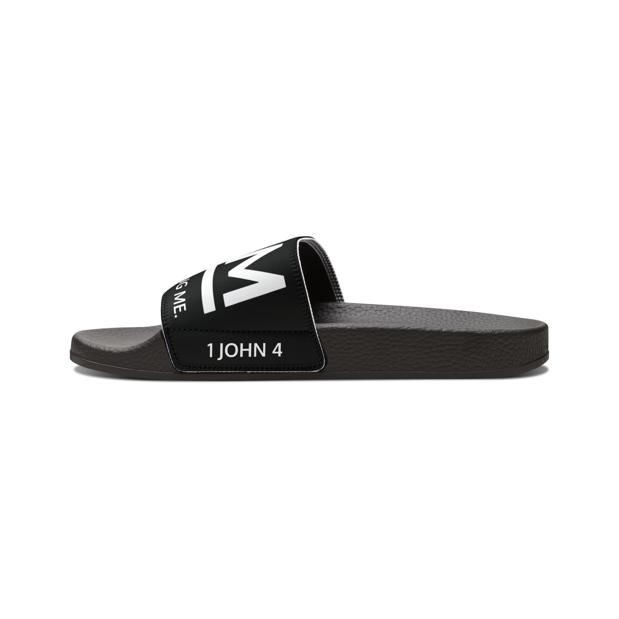 Love Died Loving Me - Men's Removable-Strap Slides (Black)