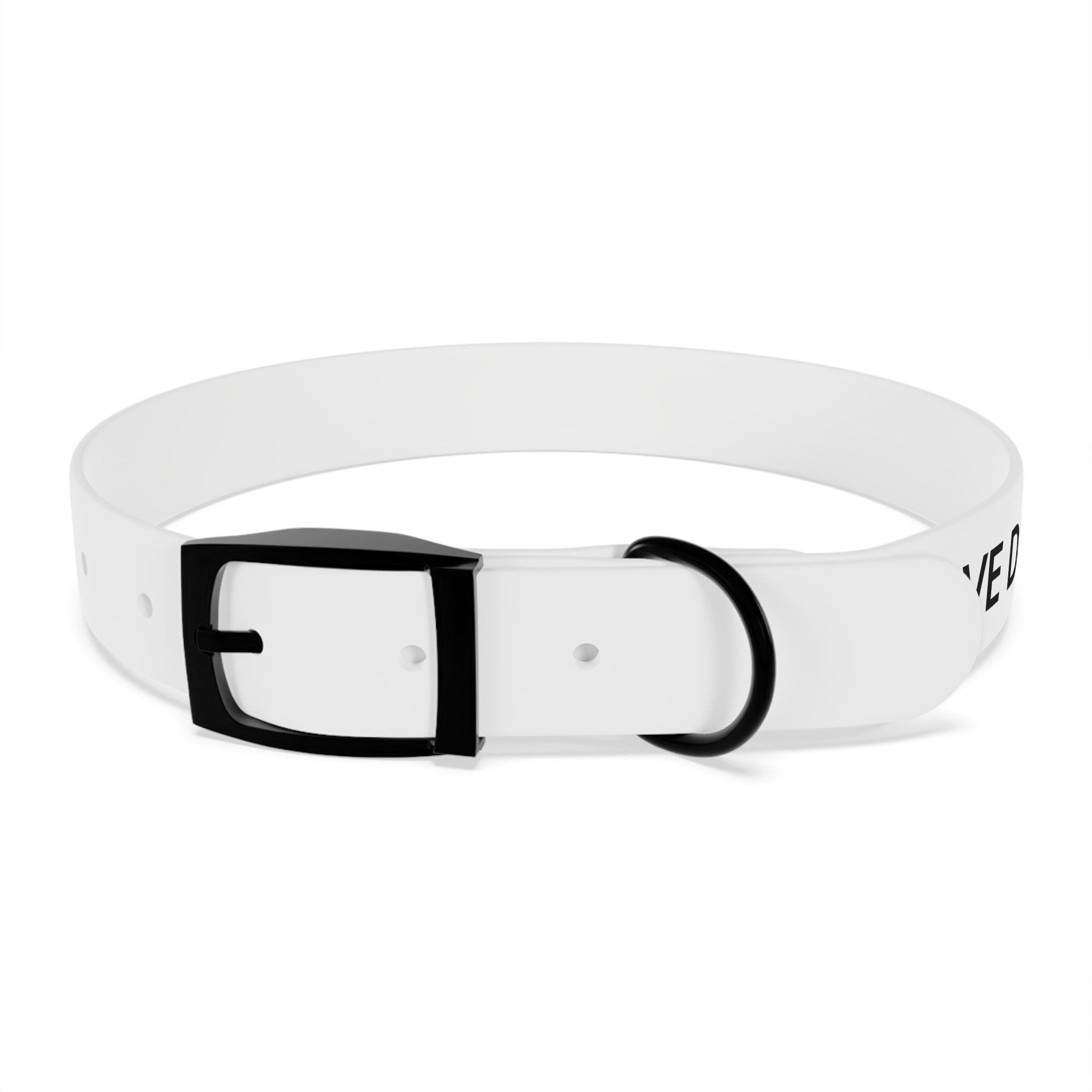Love Died Loving Me - White Dog Collar