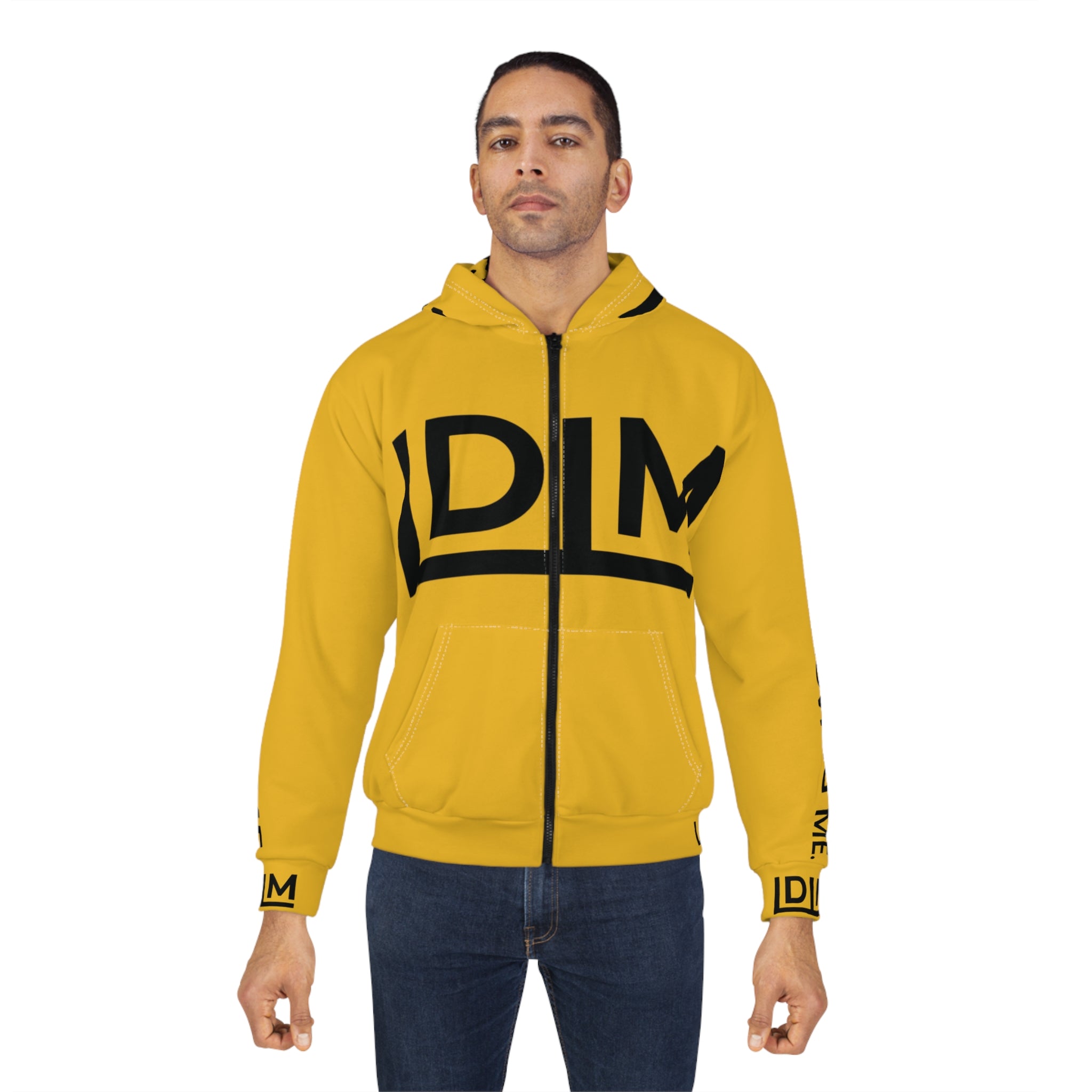 Love Died Loving Me - Unisex Horiz Logo Zip Jacket (Gold/Black)