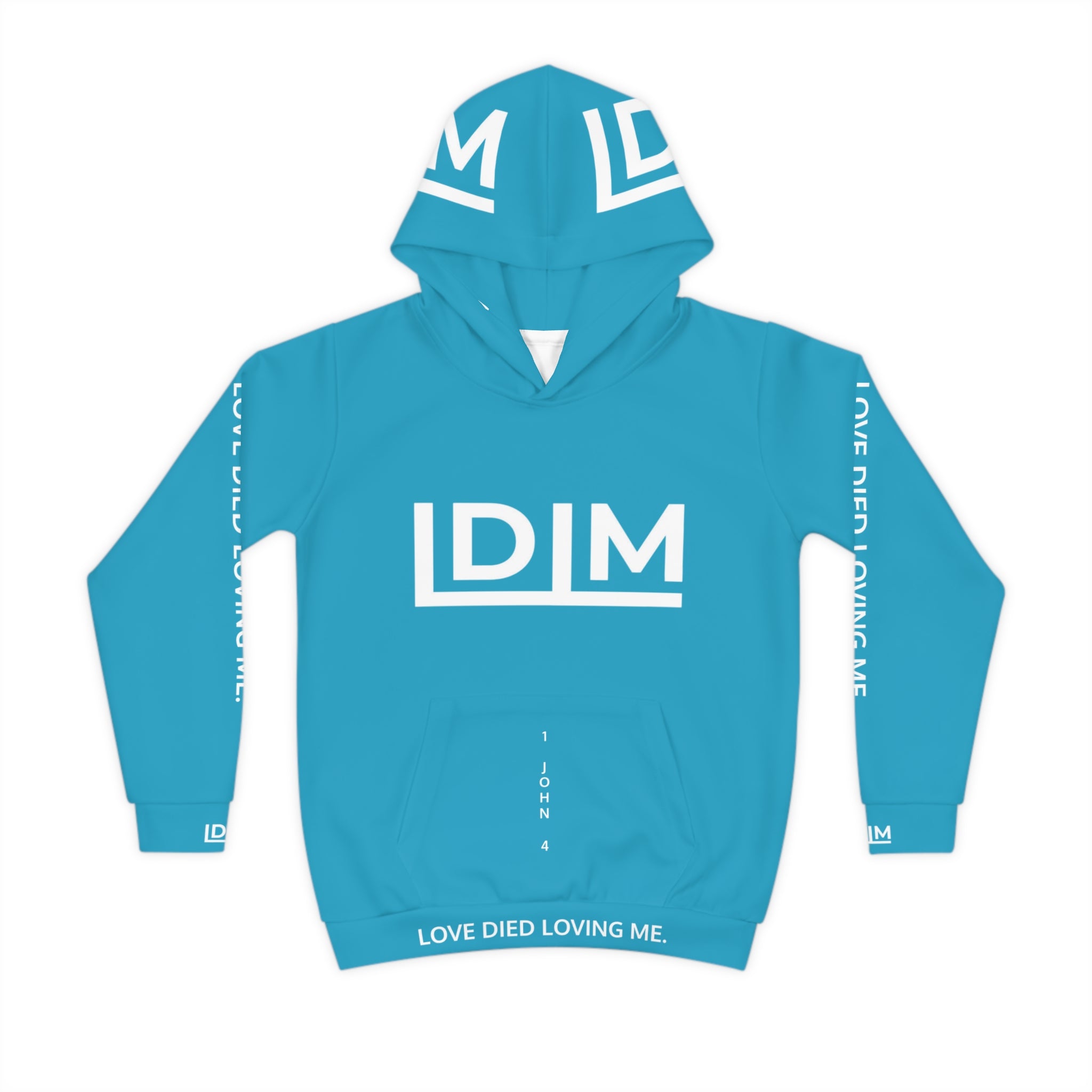Love Died Loving Me - Kids Hoodie (Turquoise)