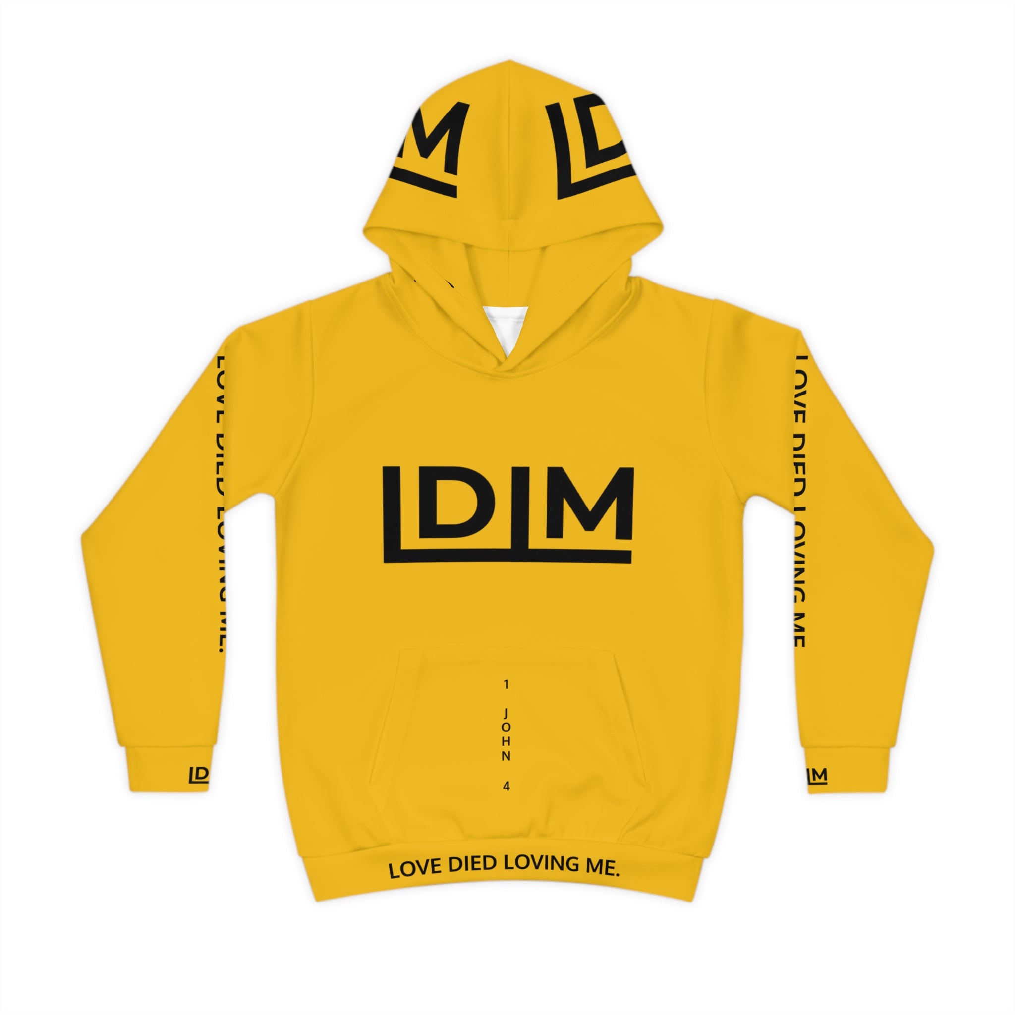 Love Died Loving Me - Kids Hoodie (Gold/Black)