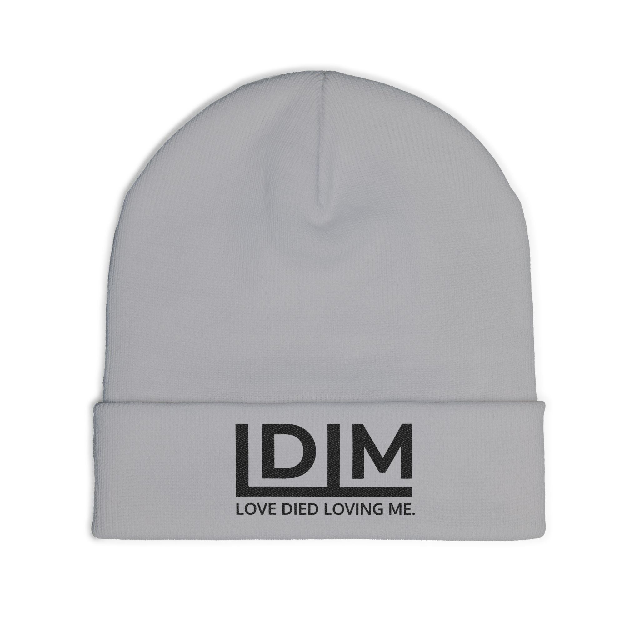 Love Died Loving Me - Embroidered Beanie (Black Logo)