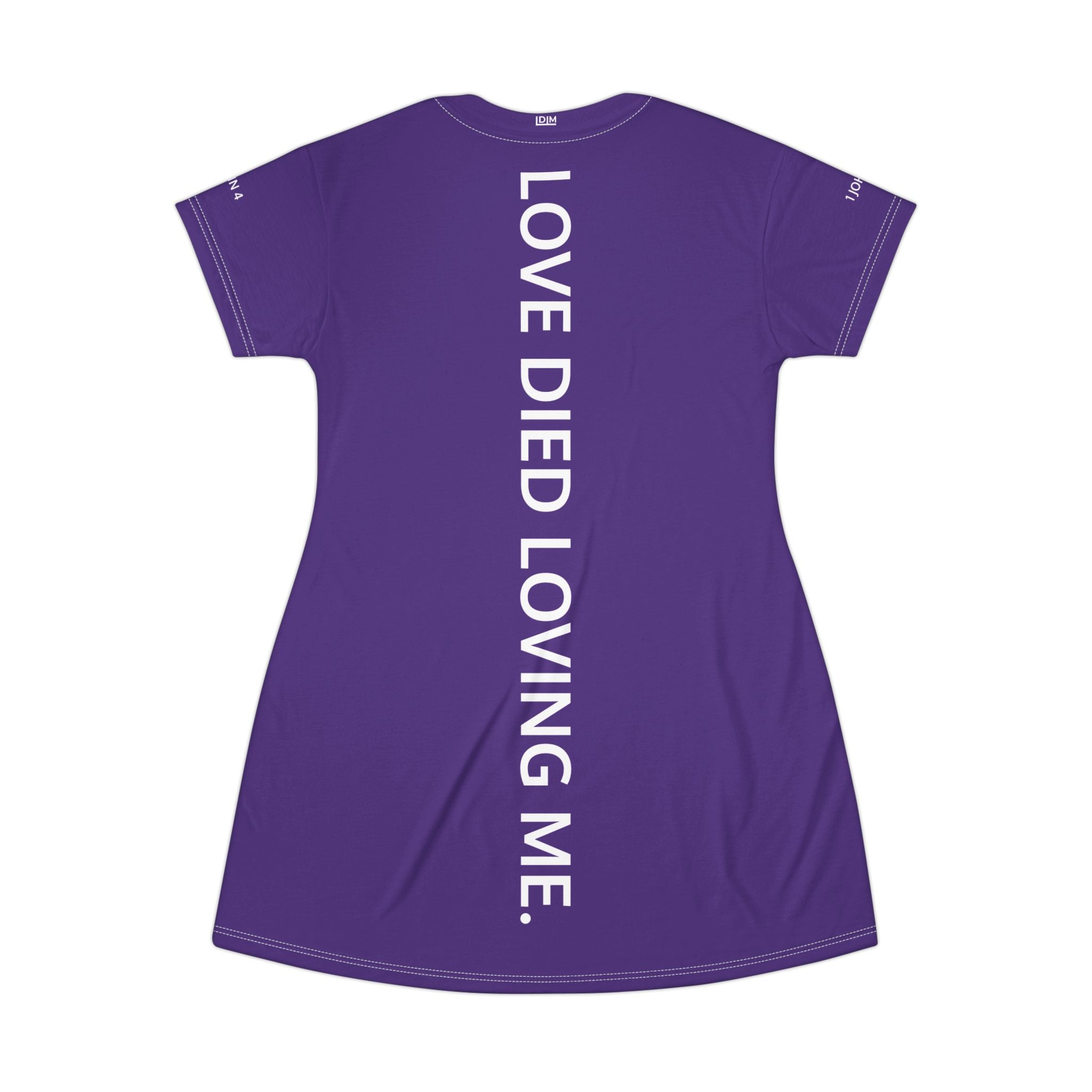 Love Died Loving Me - T-Shirt Dress (Violet)