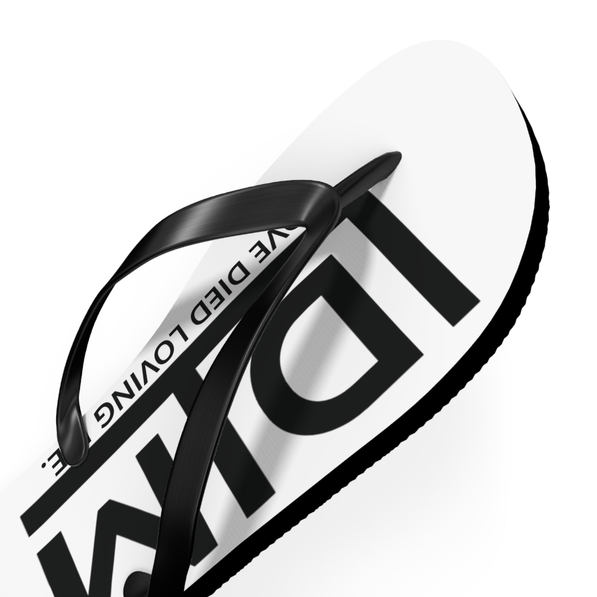 Love Died Loving Me - Flip Flops (White)