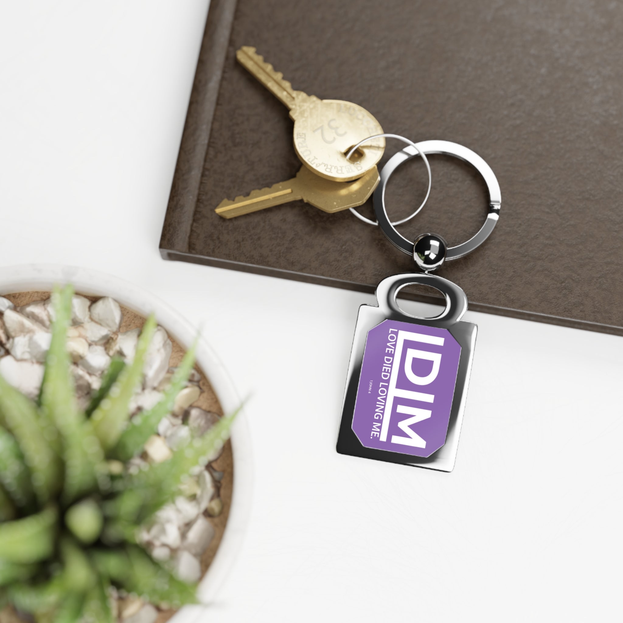 Love Died Loving Me - Keychain (Lavender/White)