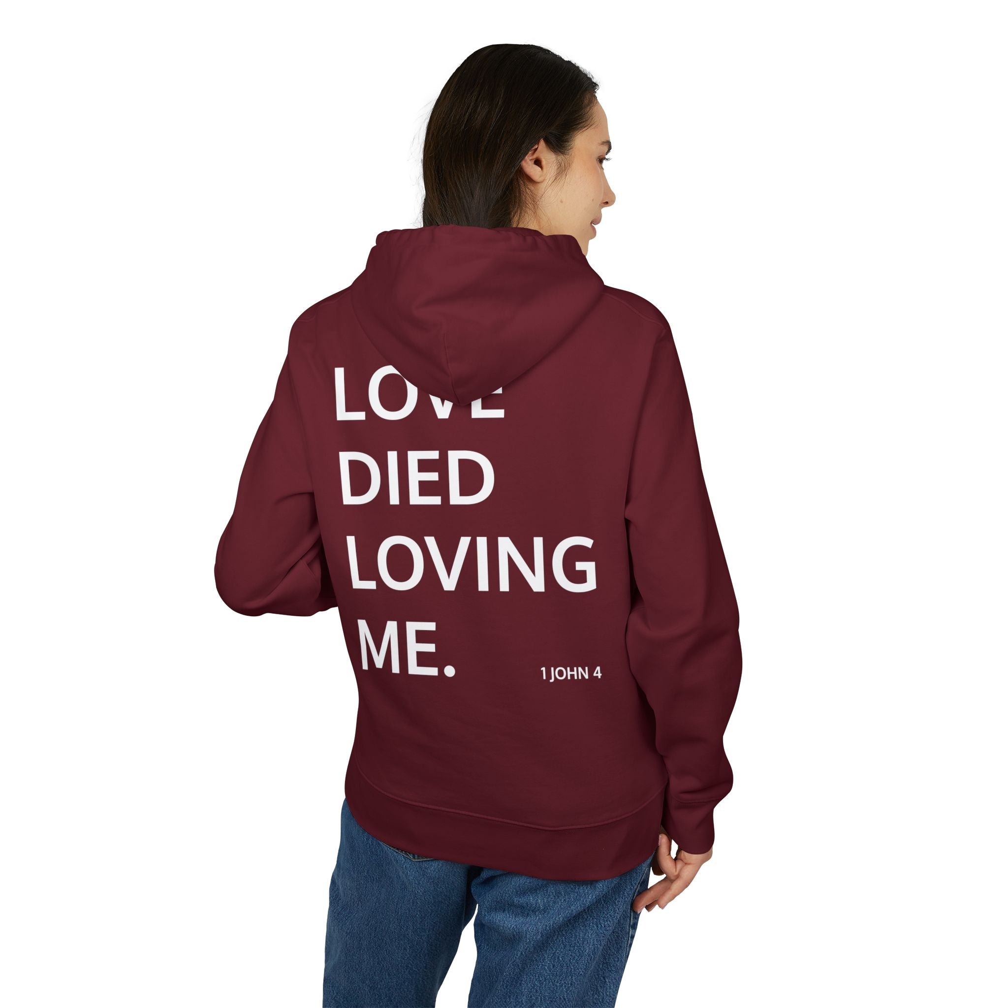 Love Died Loving Me - Unisex Hoodie (White Horiz Logo)