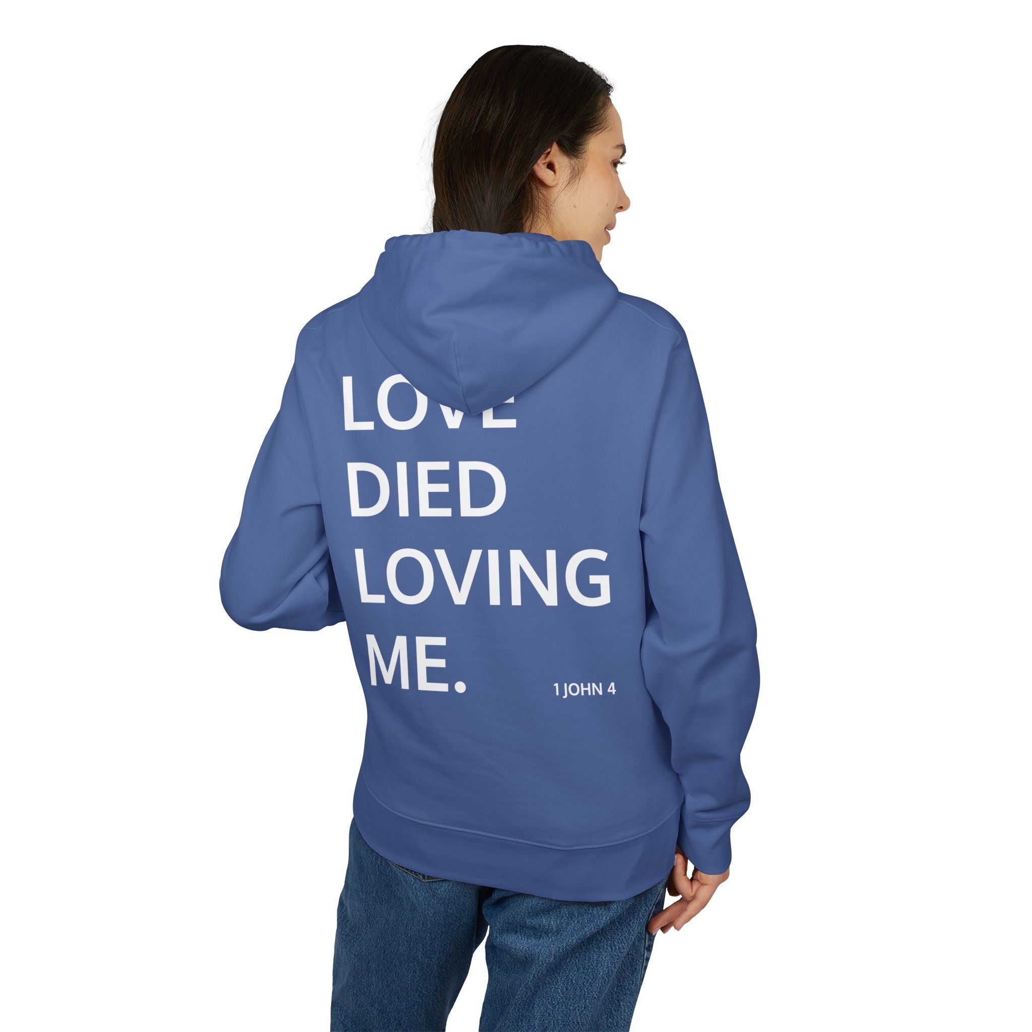 Love Died Loving Me - Unisex Hoodie (White Horiz Logo)